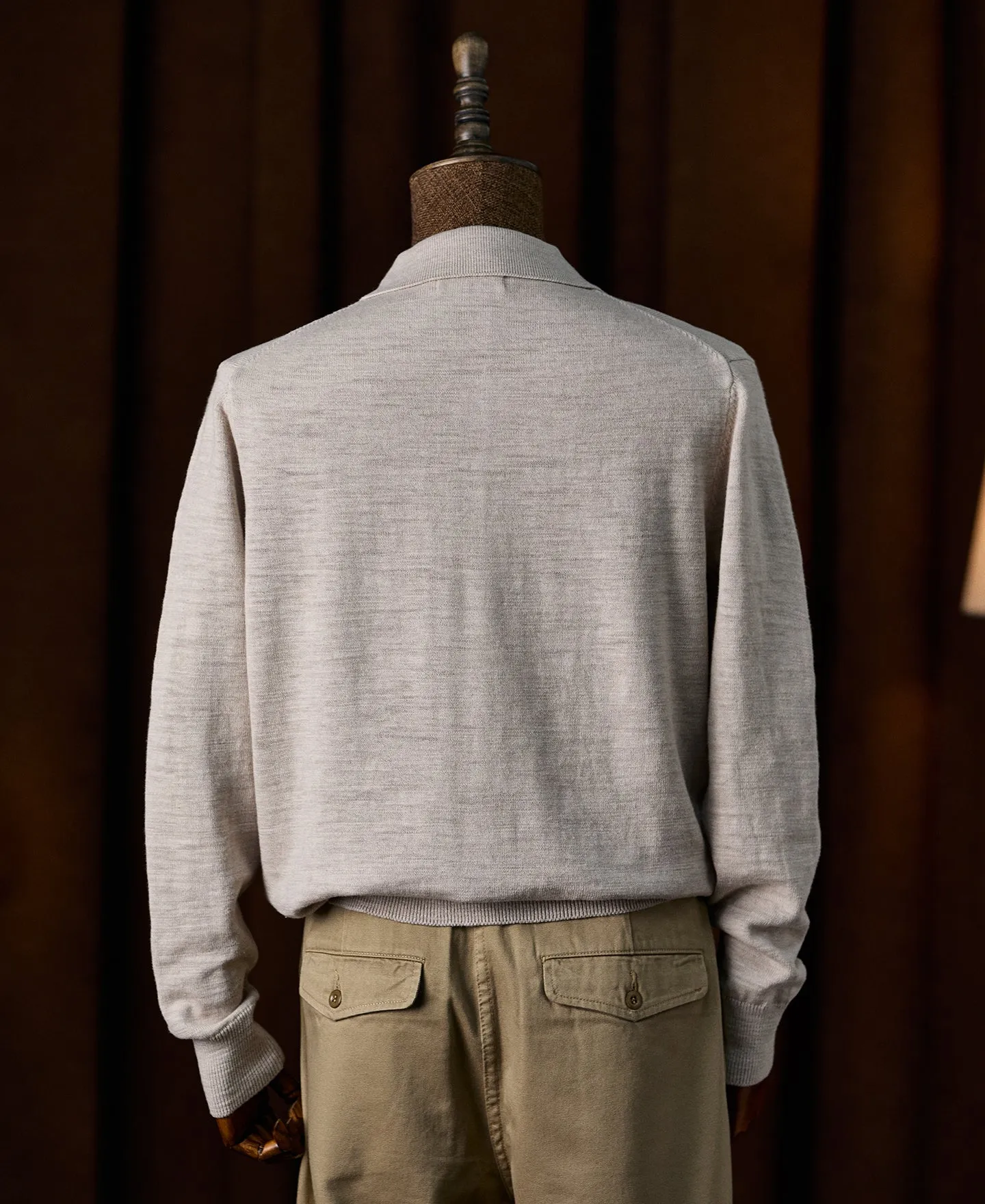 Slub Cotton Long Sleeve Knit Polo sold by Time Catcher product image thumbnail 5