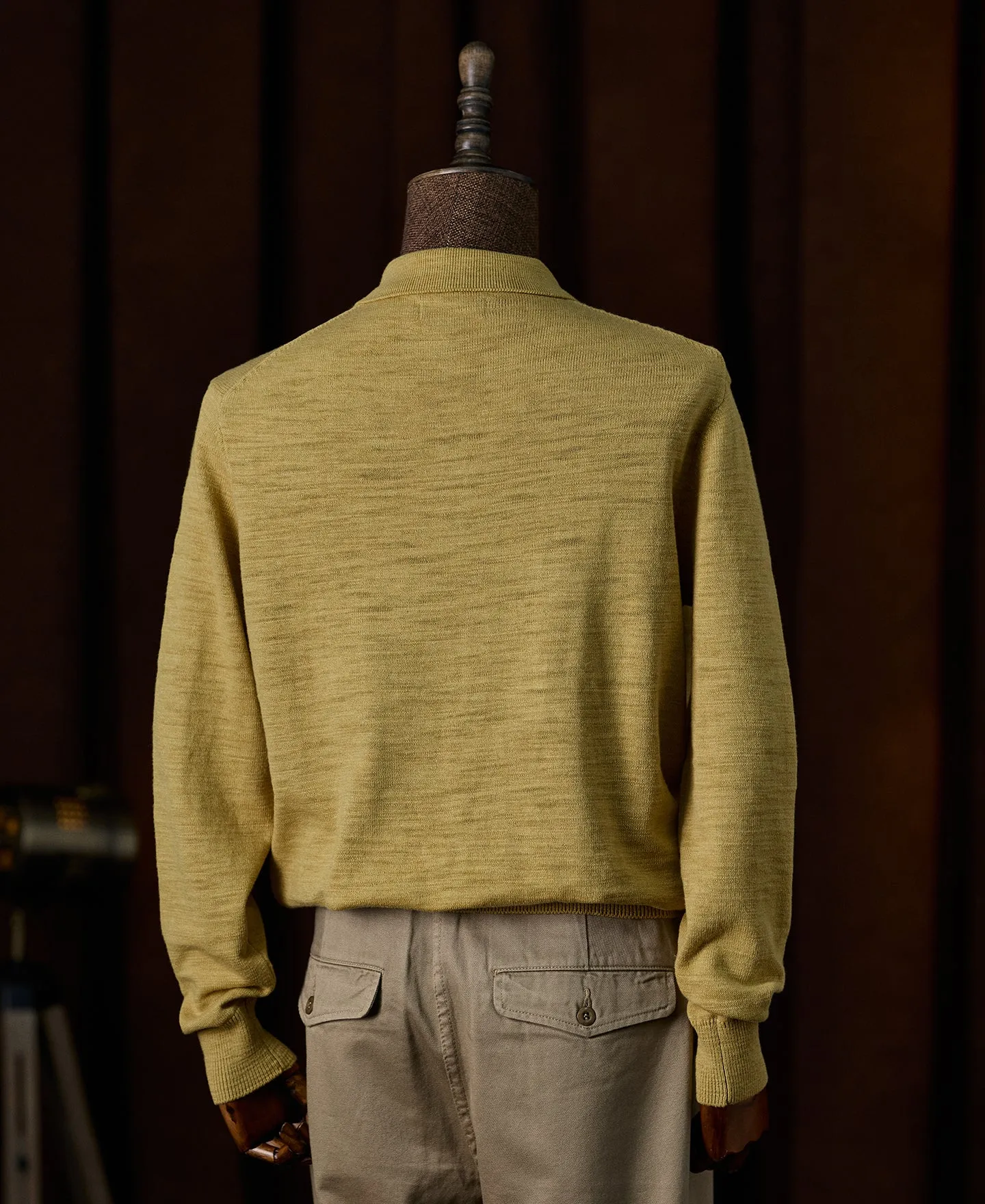 Slub Cotton Long Sleeve Knit Polo sold by Time Catcher product image thumbnail 4