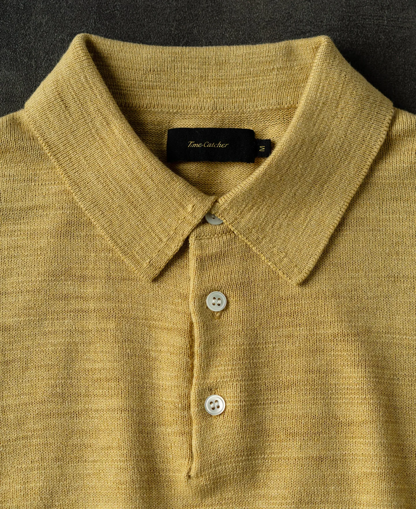 Slub Cotton Long Sleeve Knit Polo sold by Time Catcher product image thumbnail 5