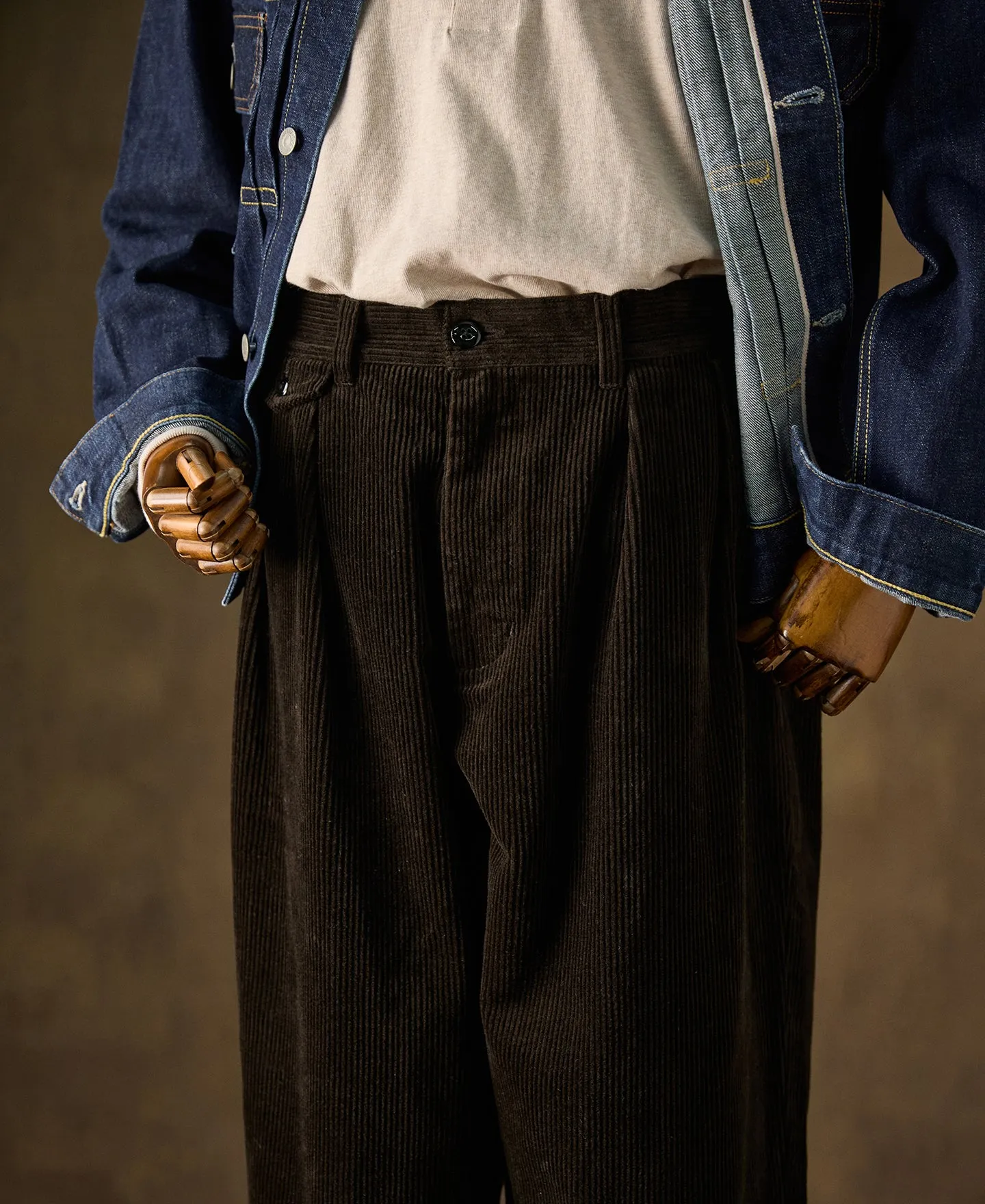 1960s Double Pleated Corduroy Trousers sold by Time Catcher product image thumbnail 3