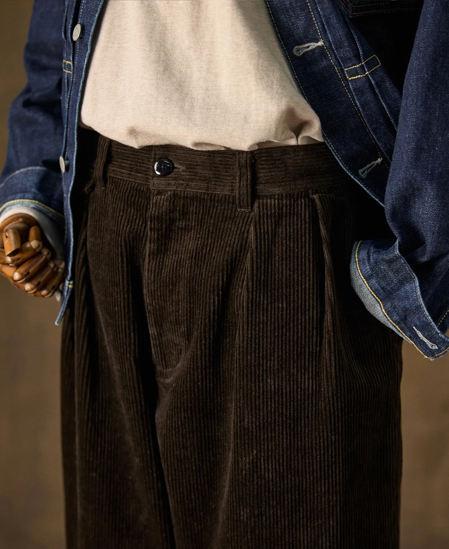 1960s Double Pleated Corduroy Trousers sold by Time Catcher product image thumbnail 4