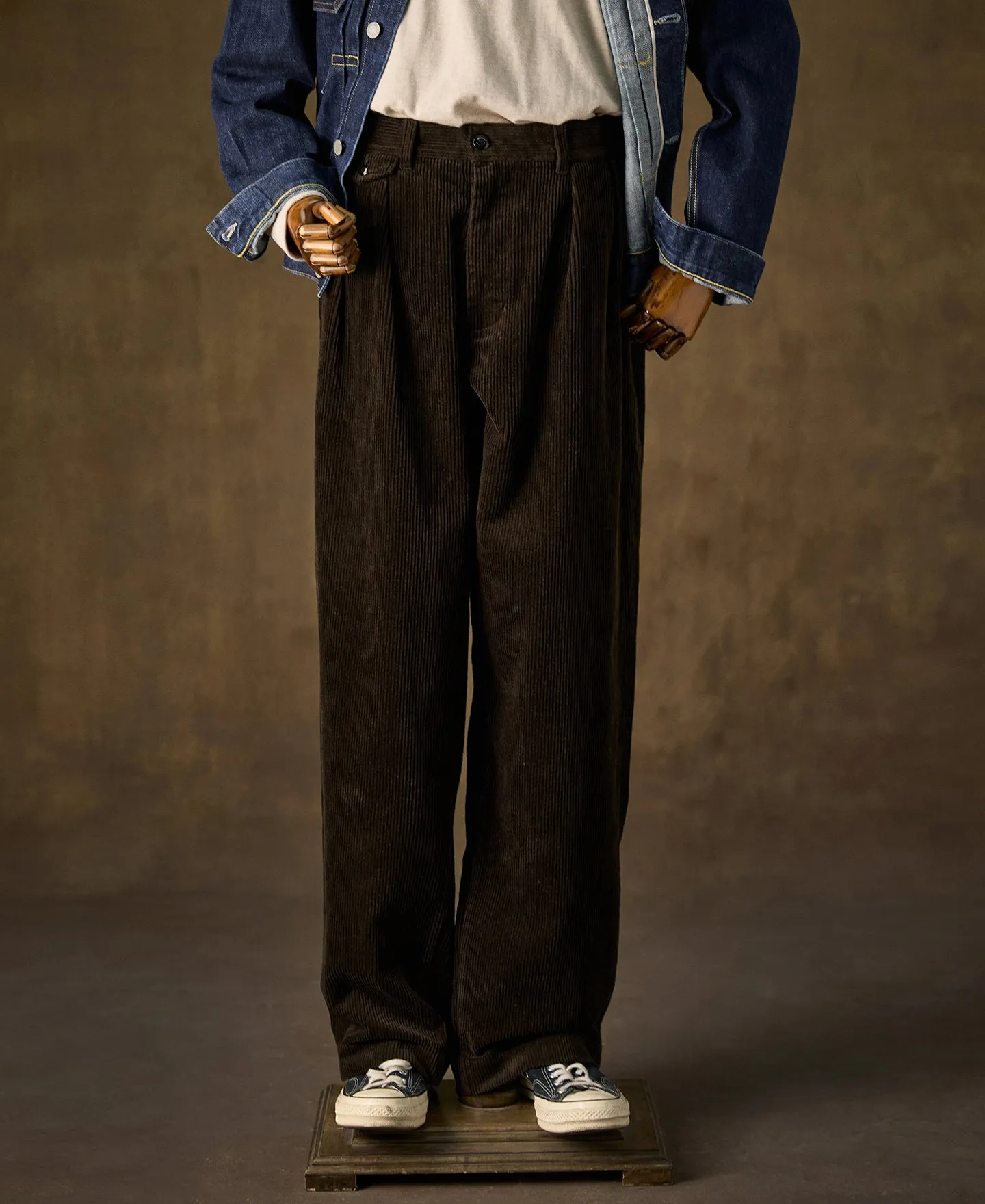 1960s Double Pleated Corduroy Trousers sold by Time Catcher product image thumbnail 5