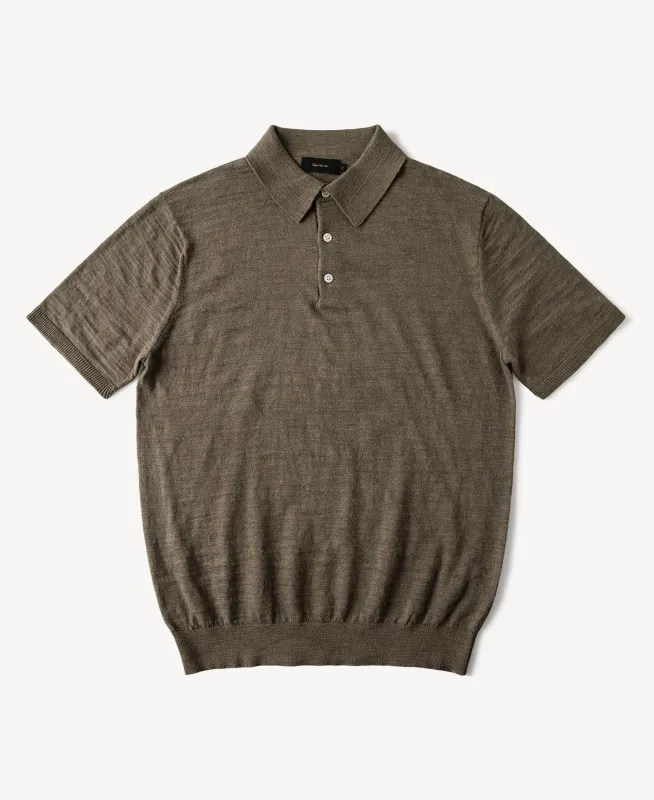Lightweight Slub Cotton Knit Polo sold by Time Catcher