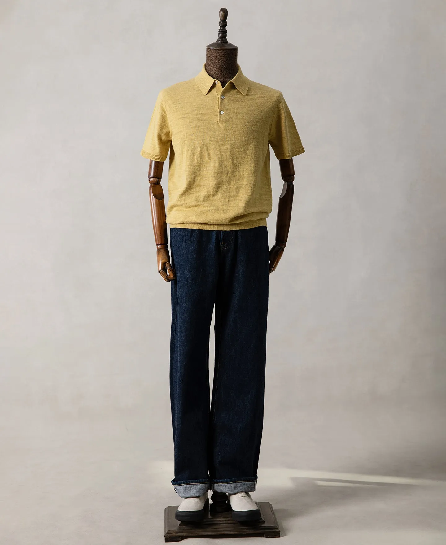 Lightweight Slub Cotton Knit Polo sold by Time Catcher product image thumbnail 3