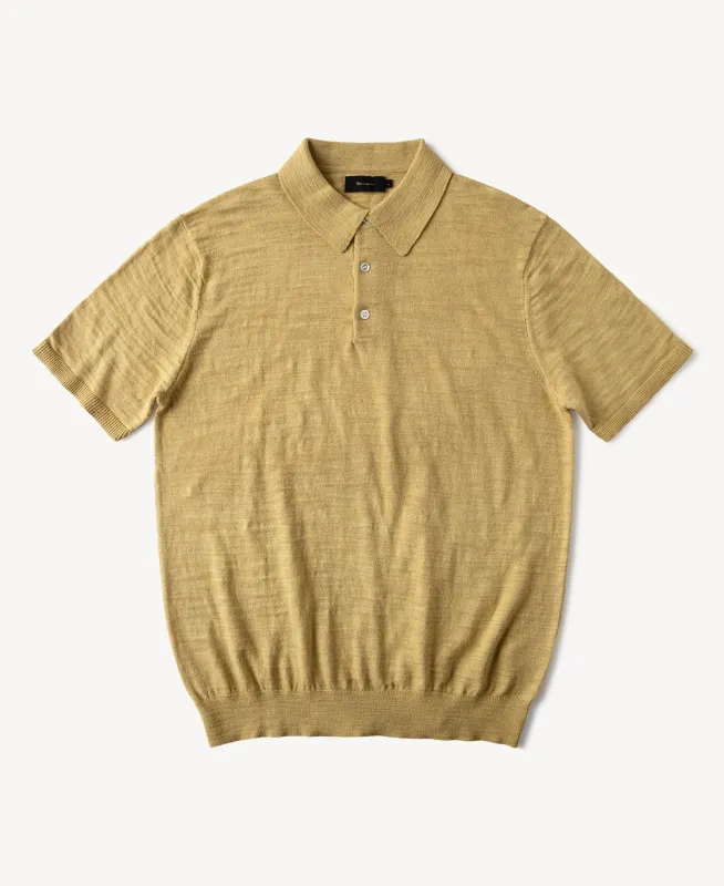 Lightweight Slub Cotton Knit Polo sold by Time Catcher