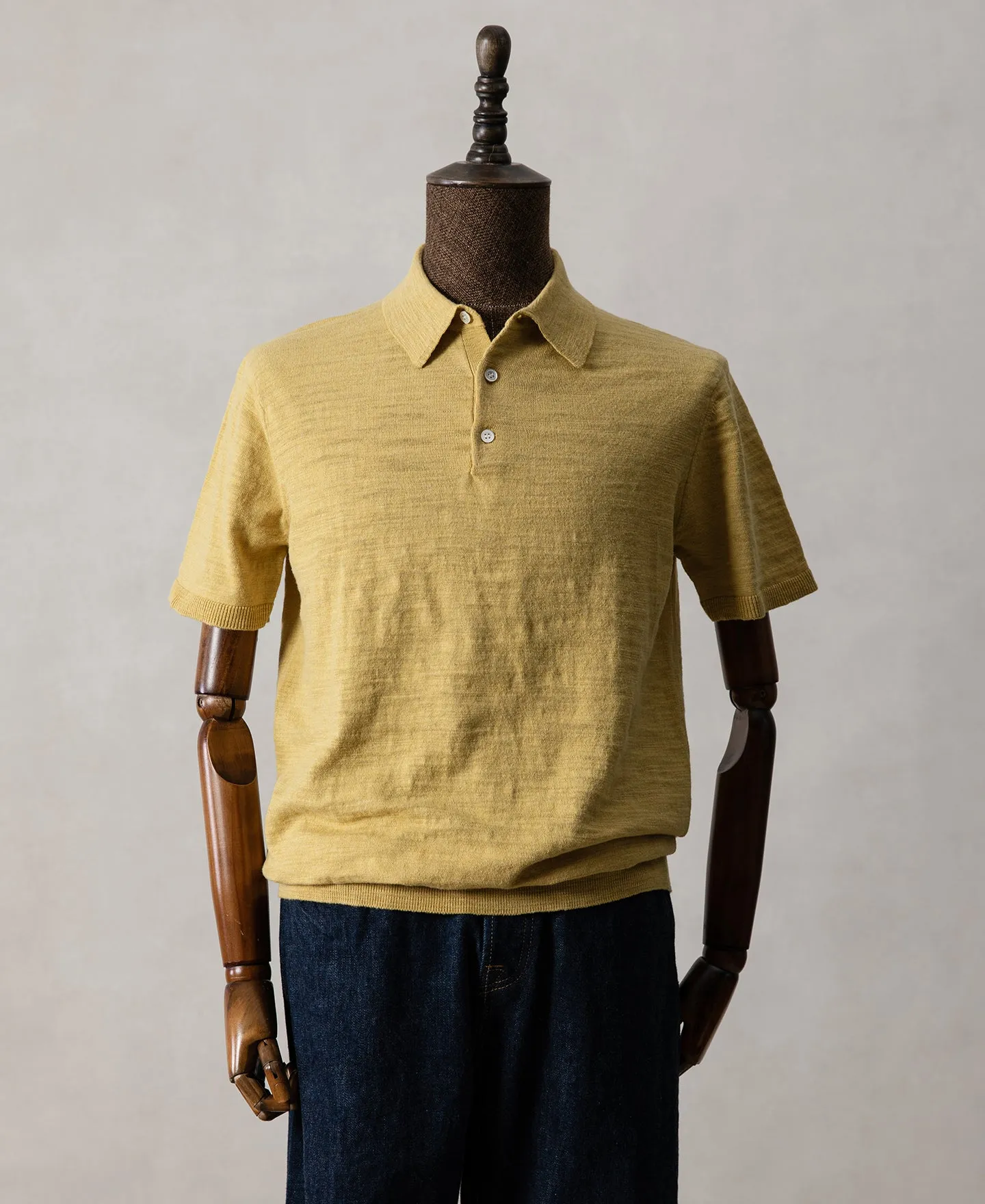 Lightweight Slub Cotton Knit Polo sold by Time Catcher product image thumbnail 4