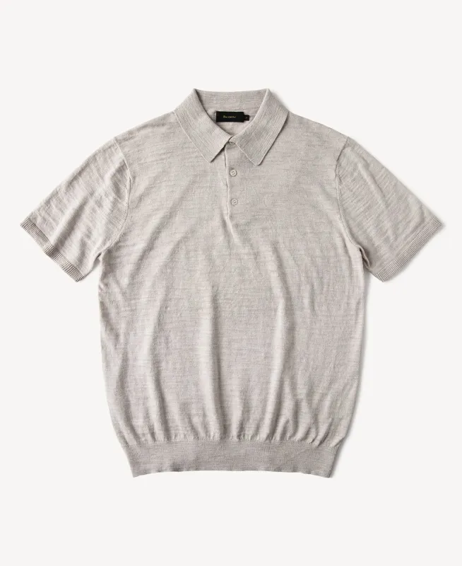 Lightweight Slub Cotton Knit Polo sold by Time Catcher