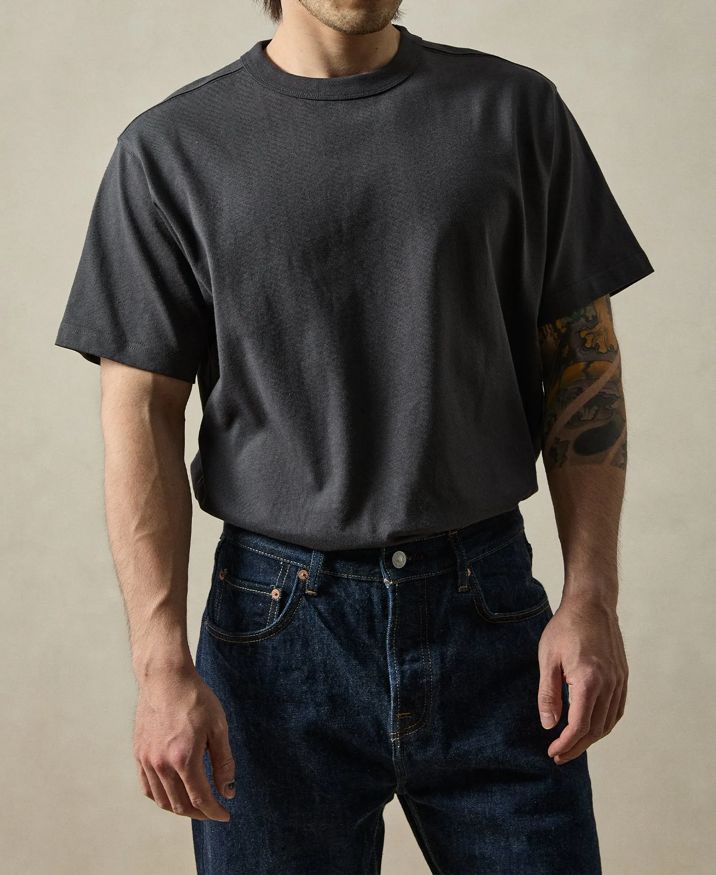 1900s Heavyweight Cotton Jersey Boxy T-Shirt sold by Time Catcher product image thumbnail 3