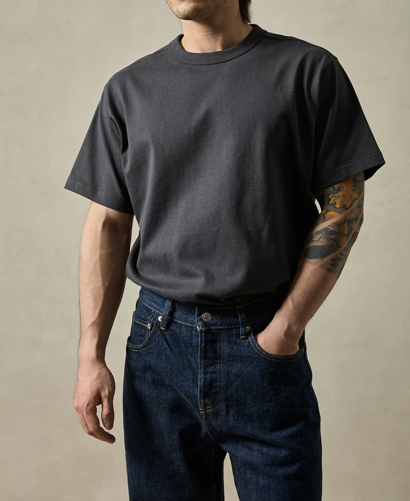 1900s Heavyweight Cotton Jersey Boxy T-Shirt sold by Time Catcher product image thumbnail 4