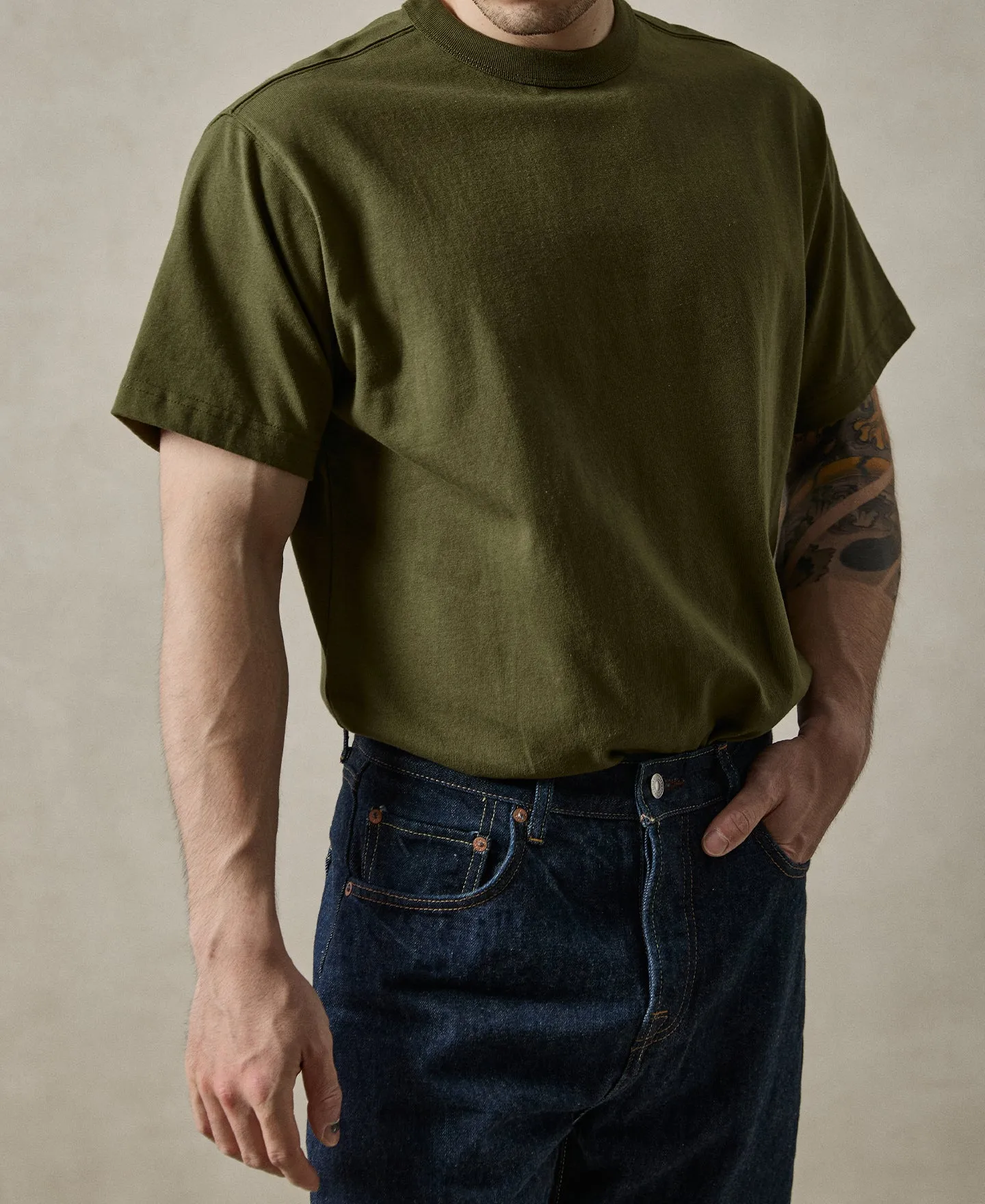 1900s Heavyweight Cotton Jersey Boxy T-Shirt sold by Time Catcher product image thumbnail 3