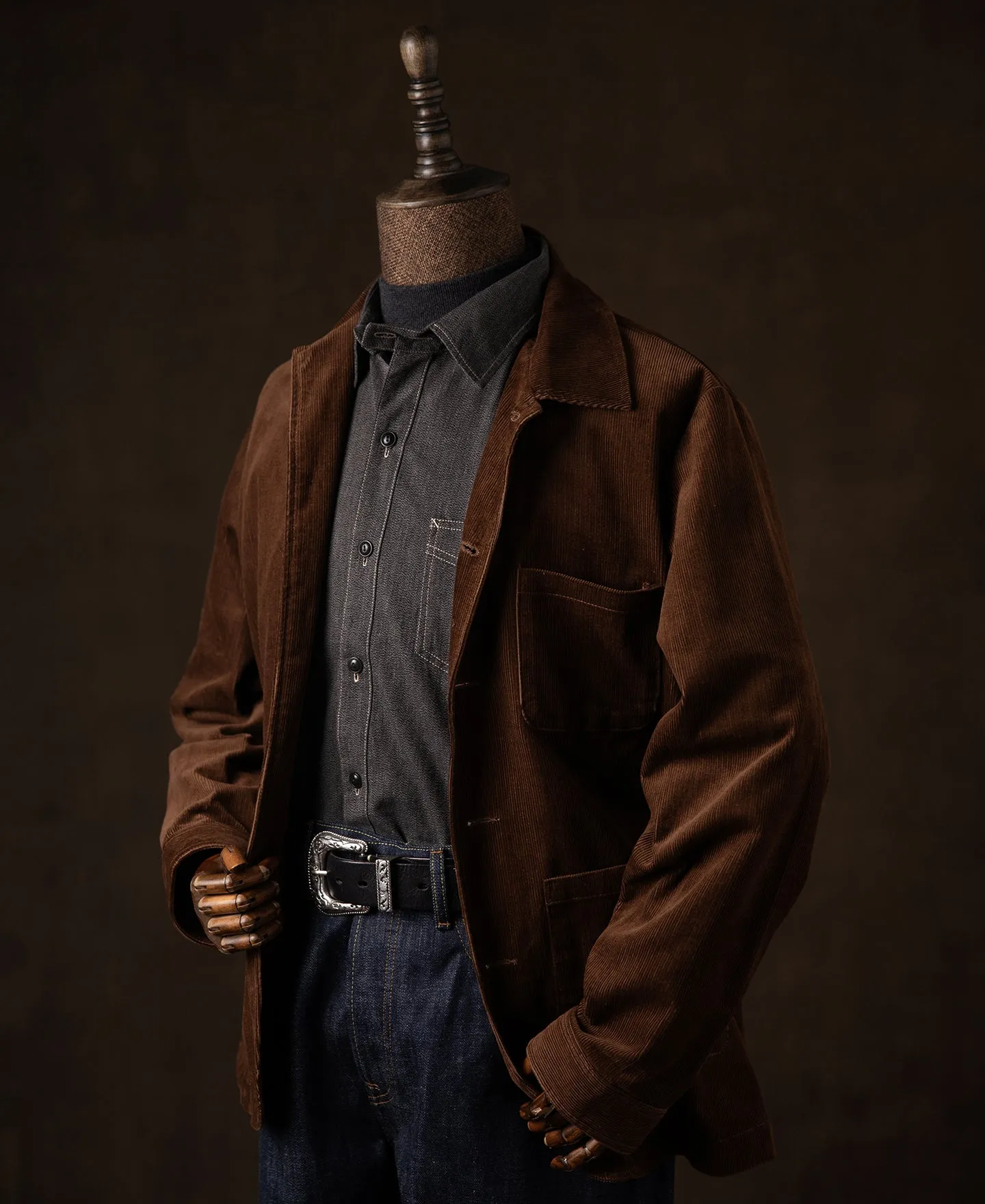 1940s French Corduroy Chore Coat sold by Time Catcher product image thumbnail 5