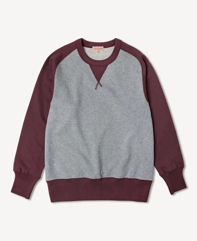 Contrast-Tipped Loopwheel Crewneck Sweatshirt sold by Time Catcher