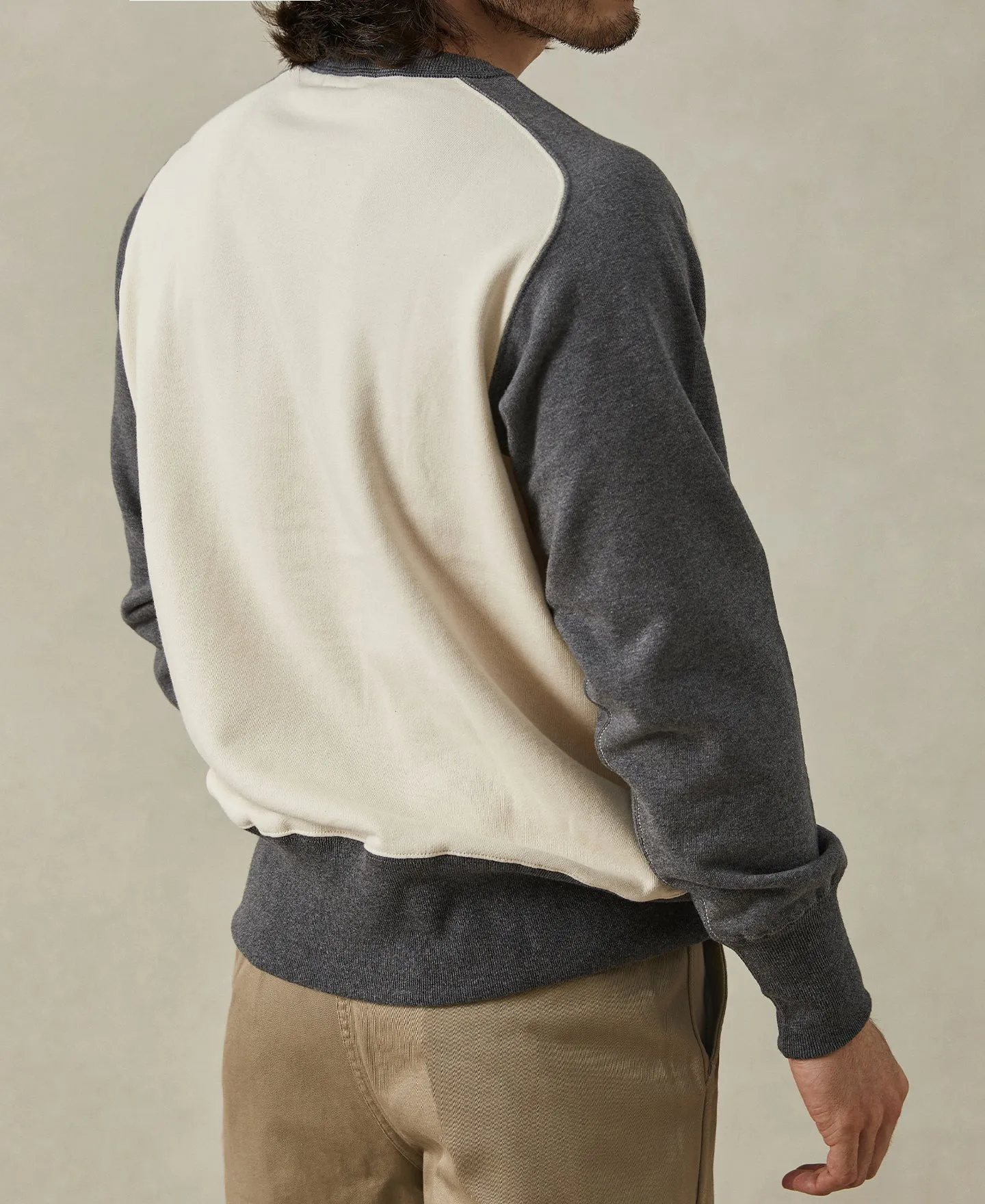 Contrast-Tipped Loopwheel Crewneck Sweatshirt sold by Time Catcher product image thumbnail 5