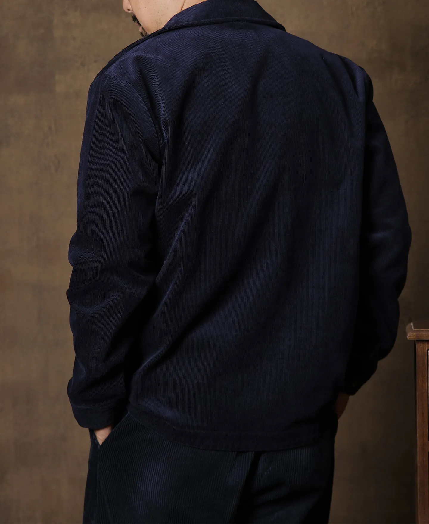 1940s French Indigo Corduroy Chore Coat sold by Time Catcher product image thumbnail 3