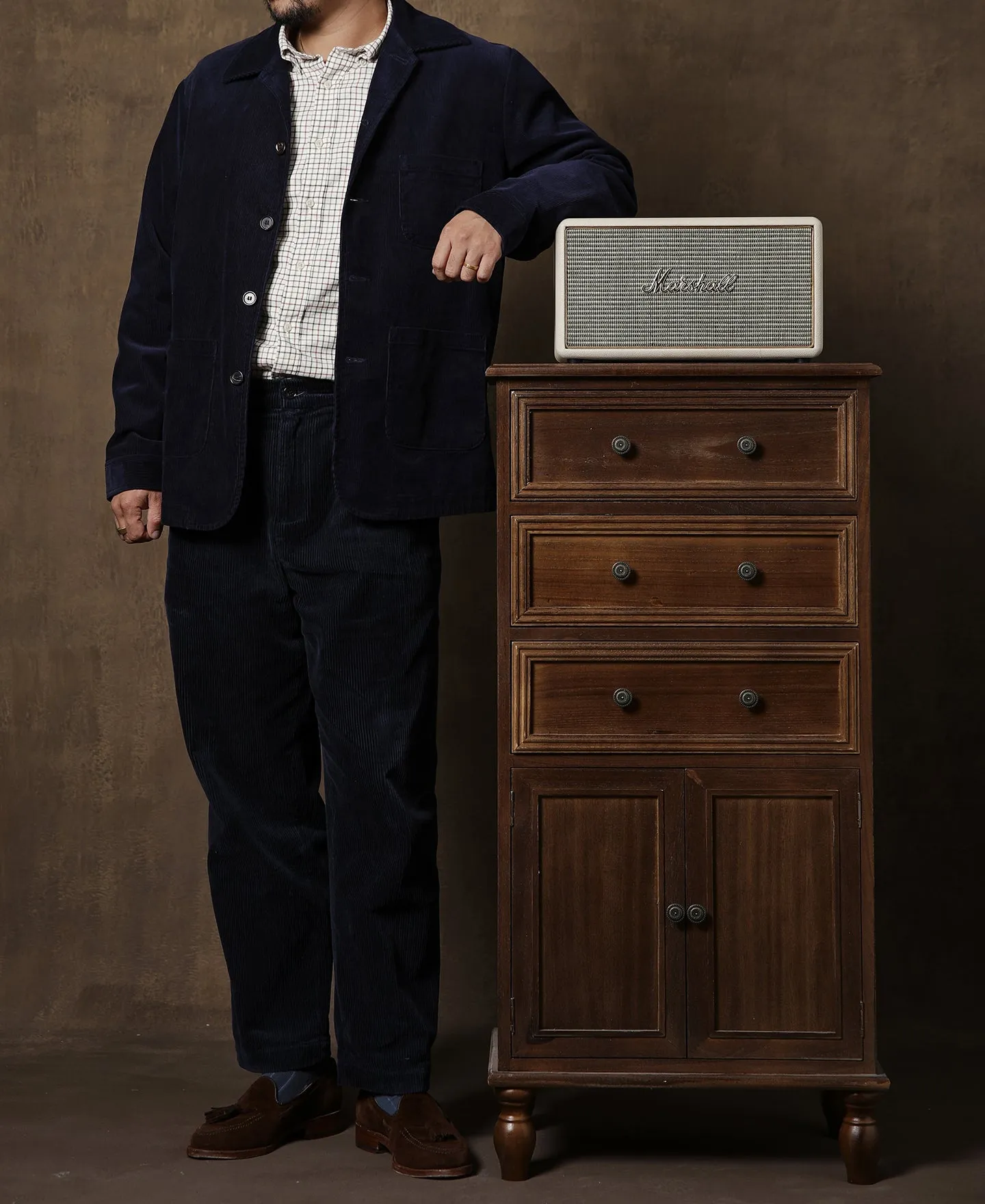 1940s French Indigo Corduroy Chore Coat sold by Time Catcher product image thumbnail 4