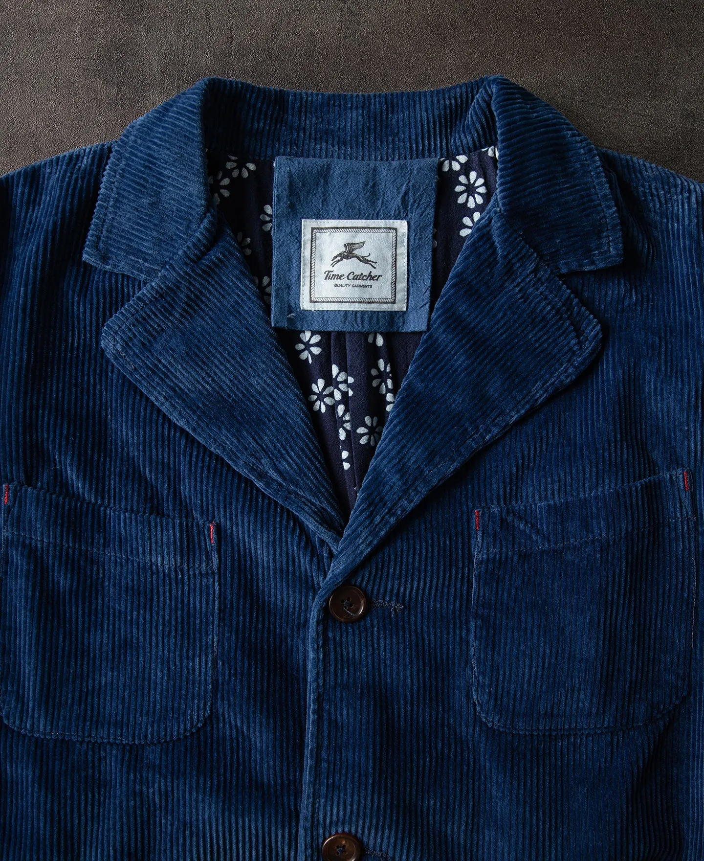 French Indigo-Dyed Corduroy Work Jacket sold by Time Catcher product image thumbnail 3