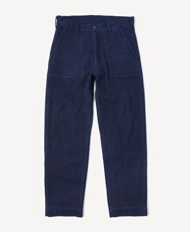 OG-107 Fatigue Pants - Indigo-Dyed Sashiko Version sold by Time Catcher