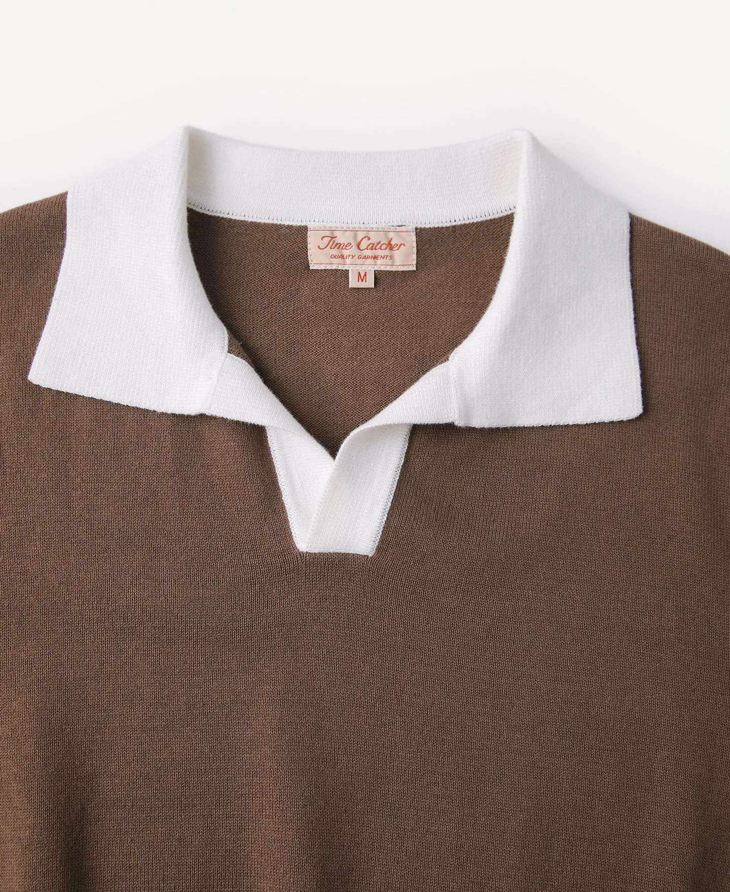 Two-Tone Johnny Collar Cotton Polo Shirt sold by Time Catcher product image thumbnail 5