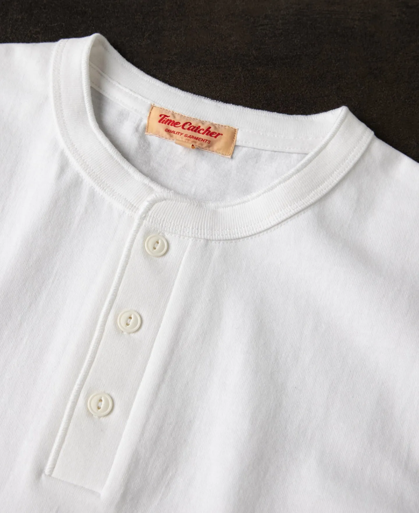 Heavyweight Cotton Tubular Short-Sleeve Henley Shirt sold by Time Catcher product image thumbnail 5