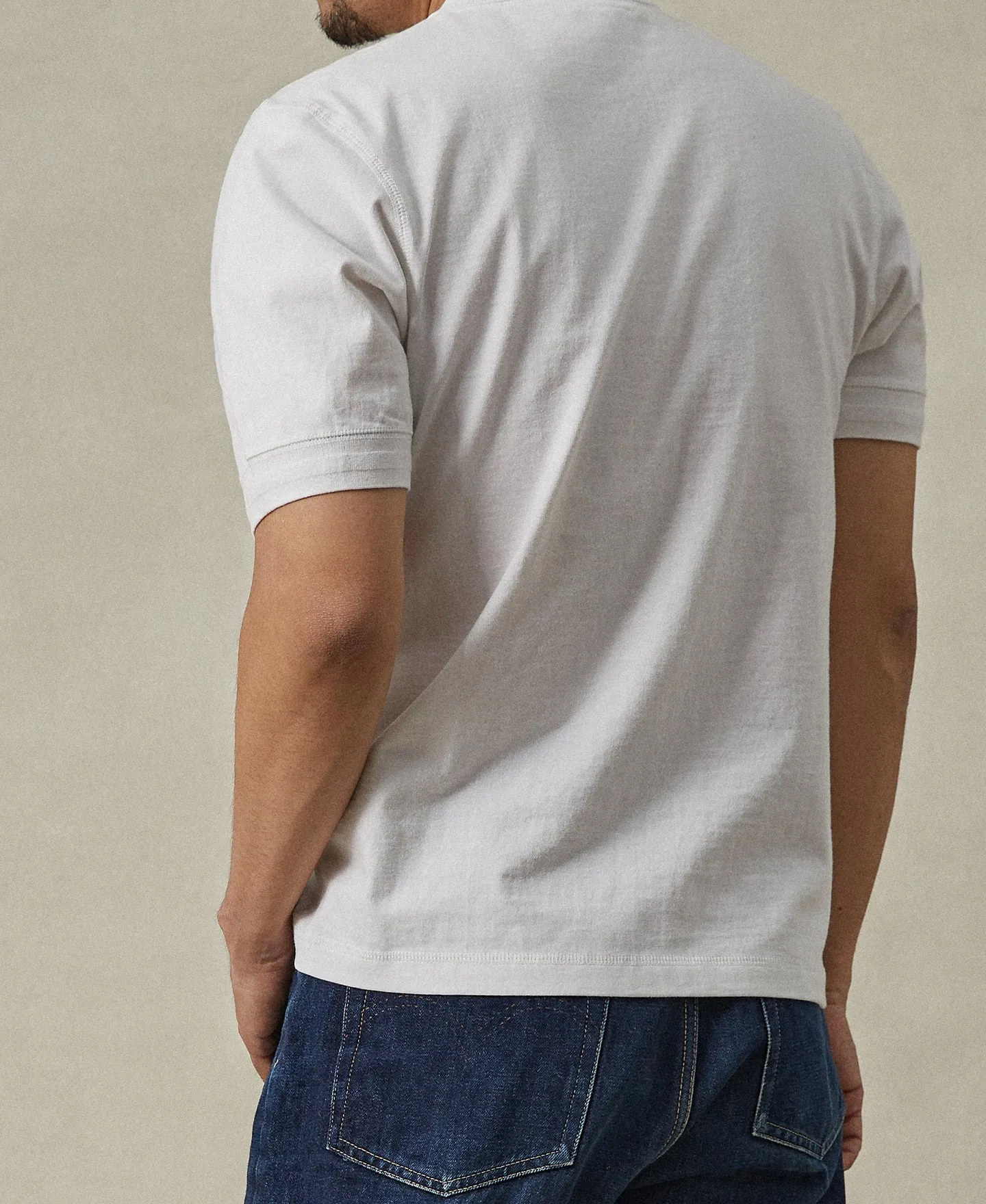 Heavyweight Cotton Tubular Short-Sleeve Henley Shirt sold by Time Catcher product image thumbnail 3