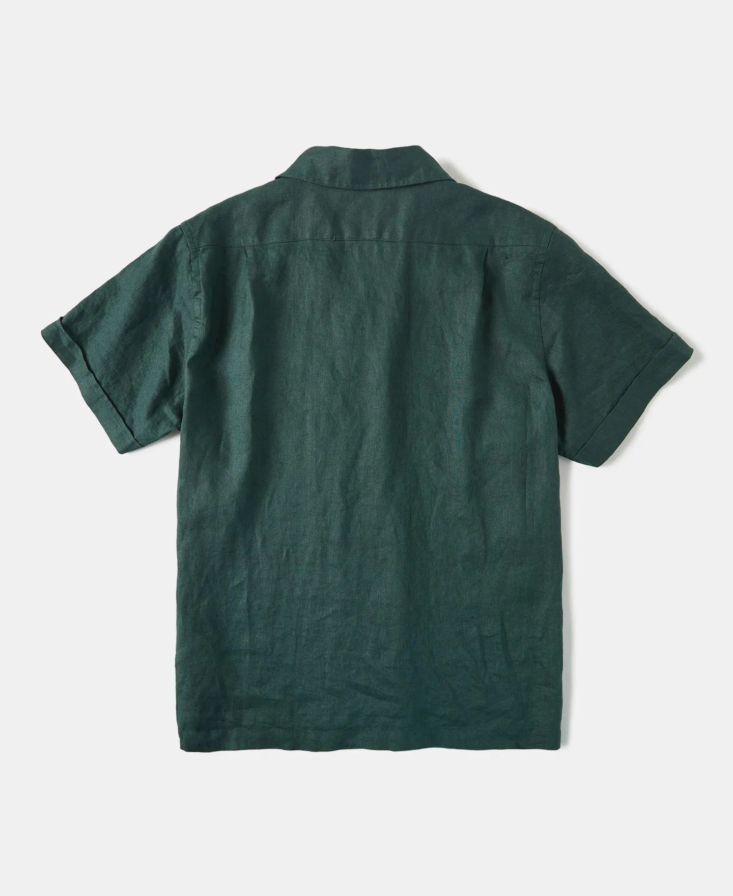 1950s Italian Collar Linen Short Sleeve Shirt sold by Time Catcher product image thumbnail 2