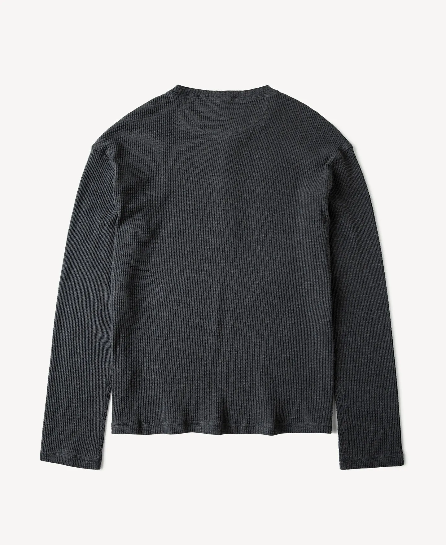 Honeycomb Waffle Knit Henley Long Sleeve T-Shirt sold by Time Catcher product image thumbnail 2