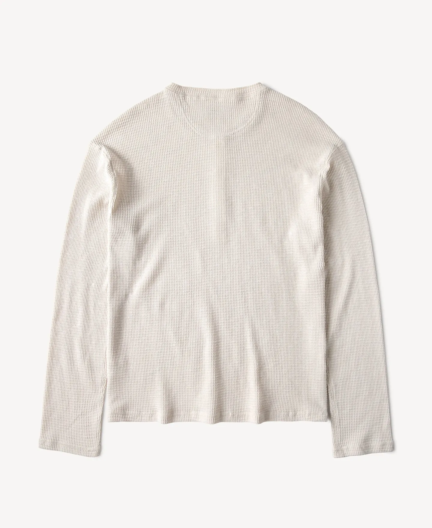 Honeycomb Waffle Knit Henley Long Sleeve T-Shirt sold by Time Catcher product image thumbnail 2