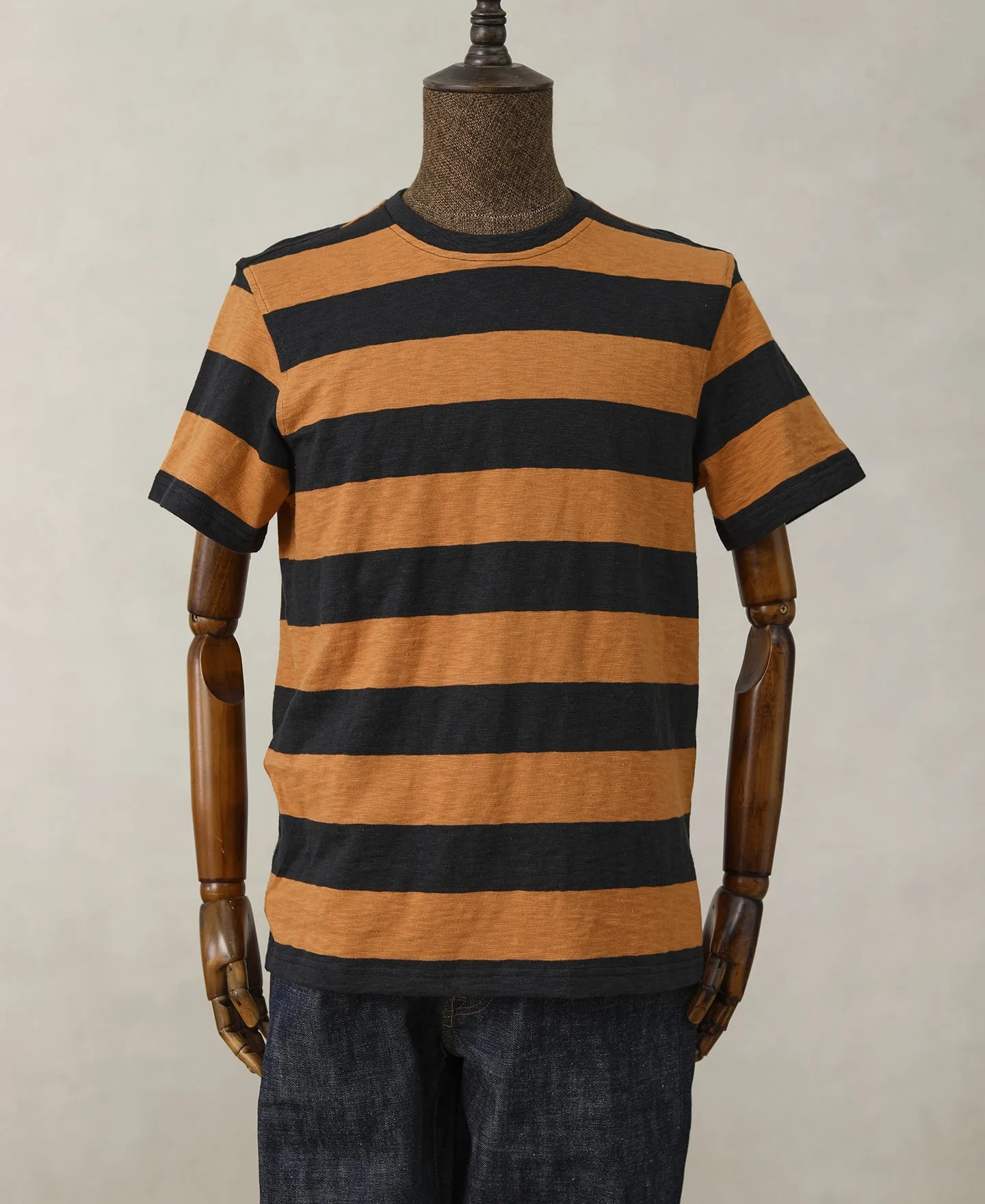 Slub Cotton Wide Striped T-Shirt sold by Time Catcher product image thumbnail 2