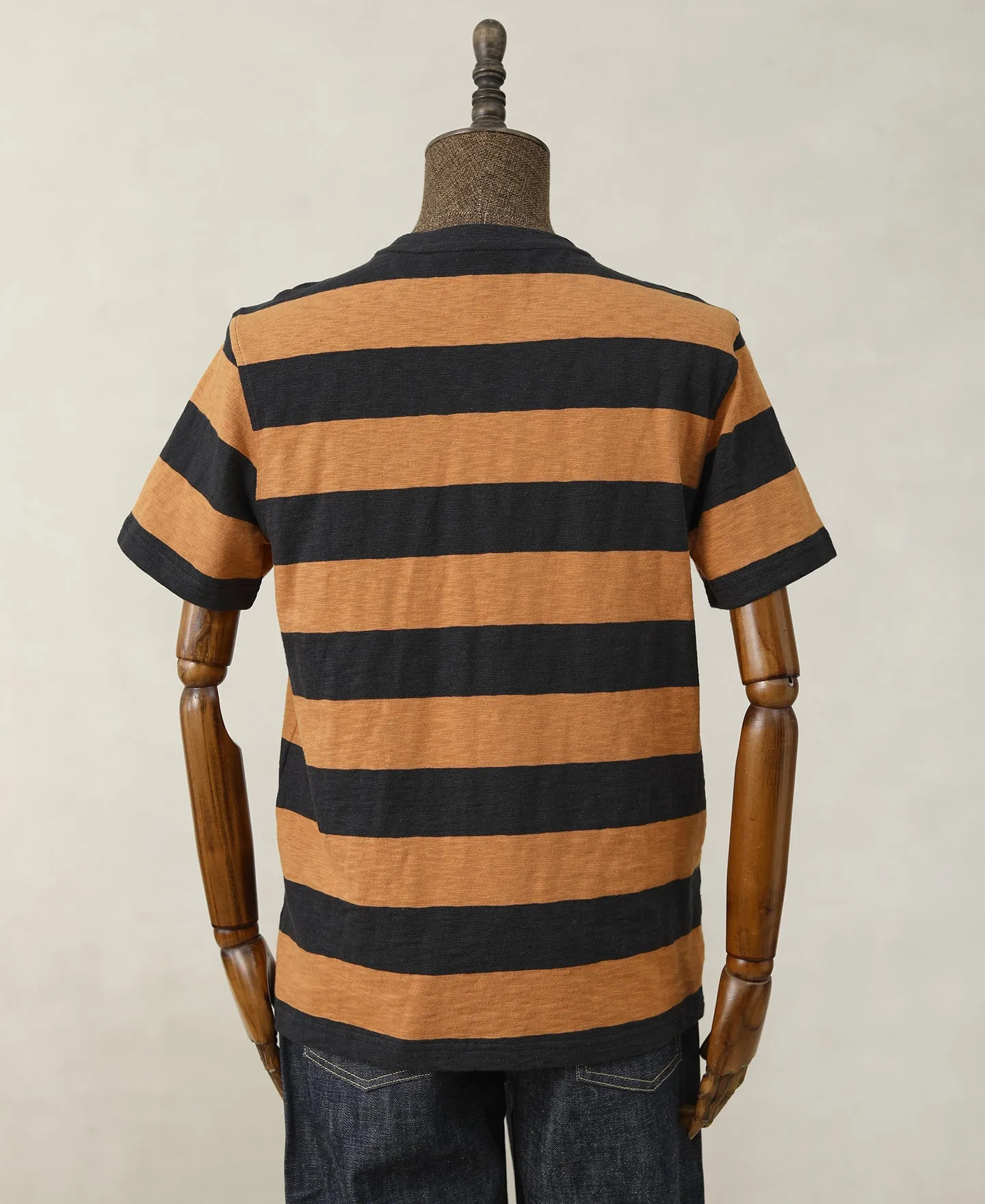 Slub Cotton Wide Striped T-Shirt sold by Time Catcher product image thumbnail 4