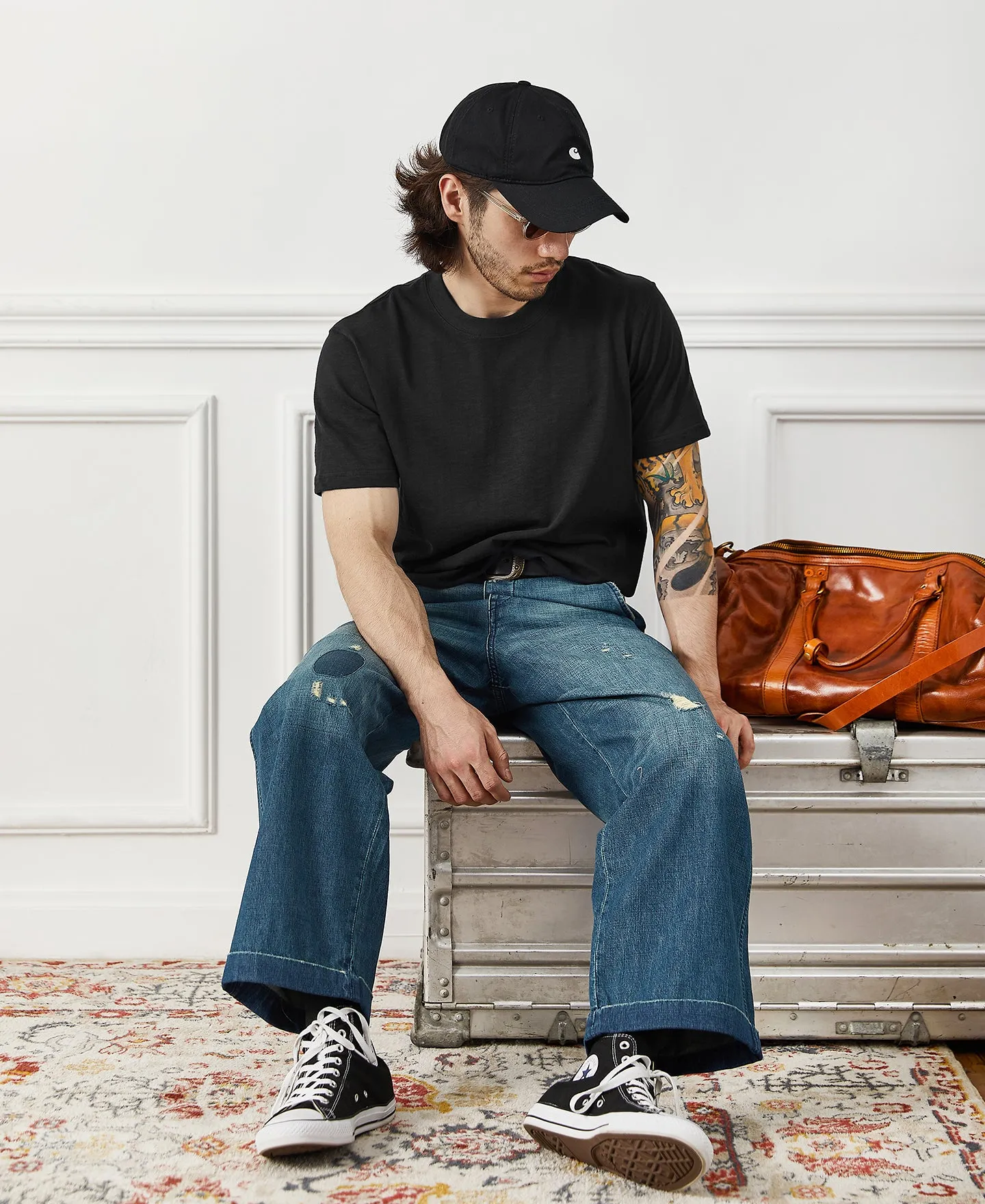 Classic Fit Loopwheel Slub Cotton T-Shirt sold by Time Catcher product image thumbnail 4