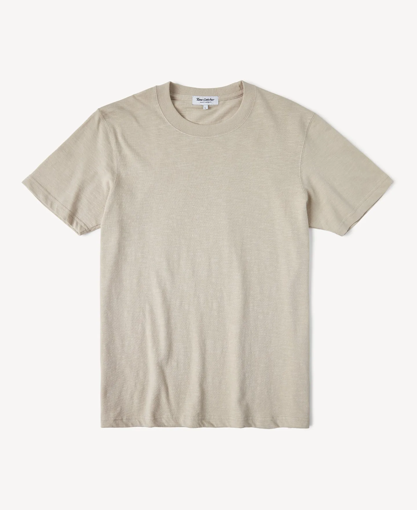 Classic Fit Loopwheel Slub Cotton T-Shirt sold by Time Catcher