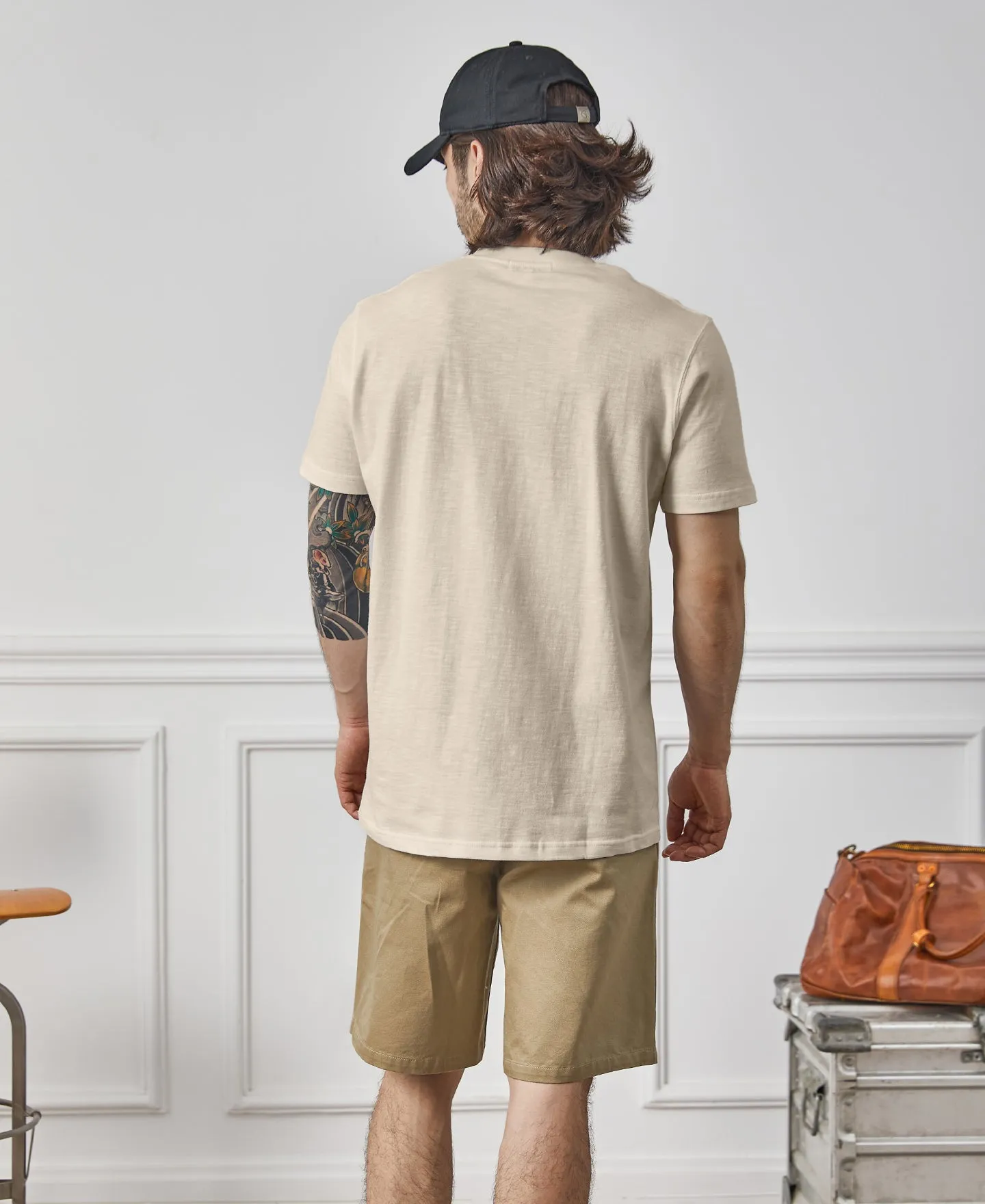 Classic Fit Loopwheel Slub Cotton T-Shirt sold by Time Catcher product image thumbnail 4