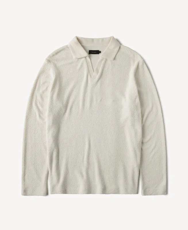 Silk and Cotton-Blend Terry Cloth Polo Shirt sold by Time Catcher