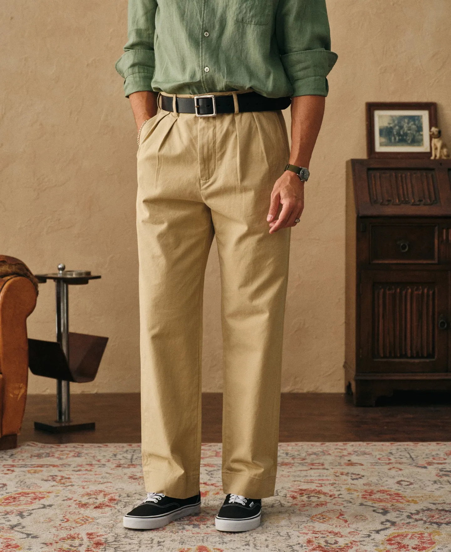 Classic Fit Two-pleated Chino sold by Time Catcher product image thumbnail 4