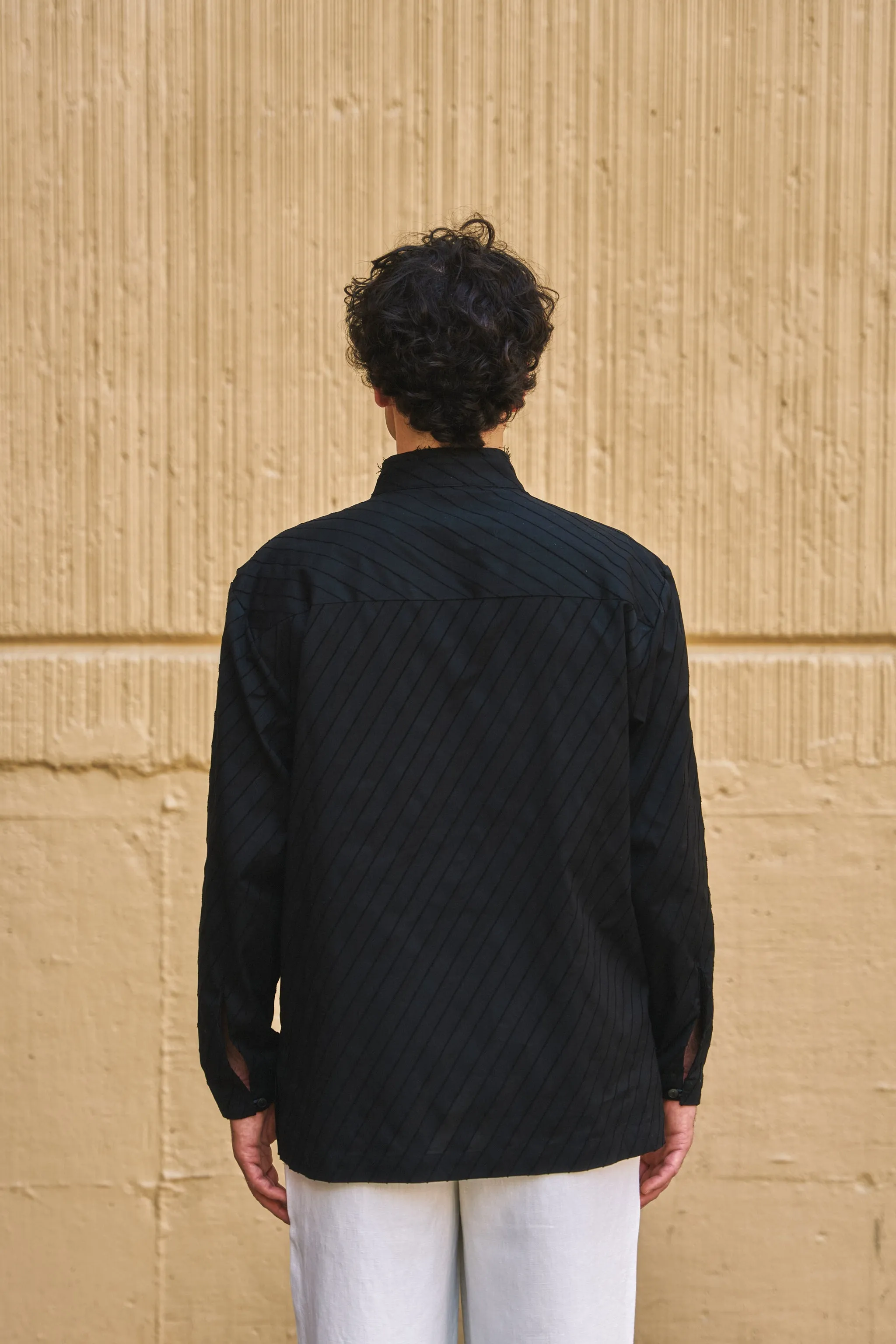 Band Collar Popover Shirt sold by SLOU product image thumbnail 4