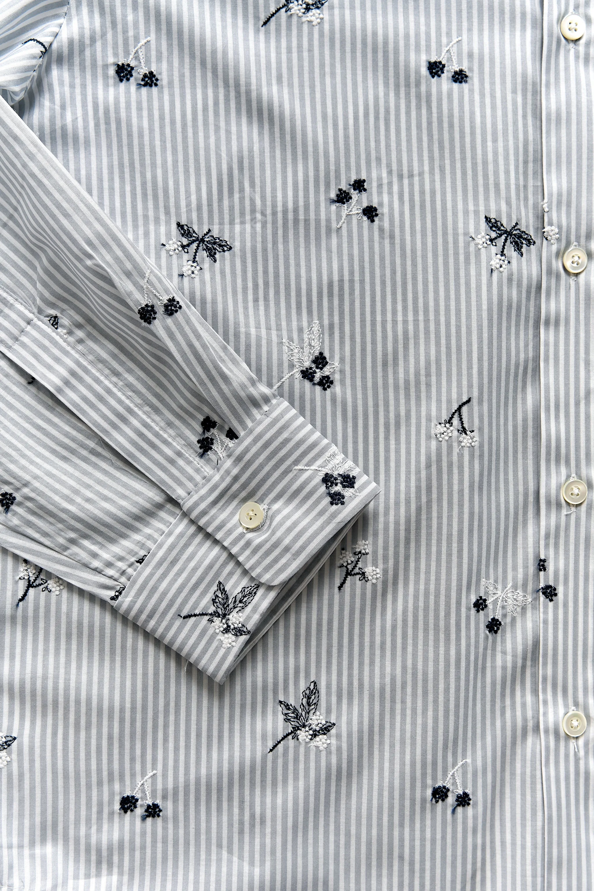 Band Collar Embroidered Shirt sold by SLOU product image thumbnail 3