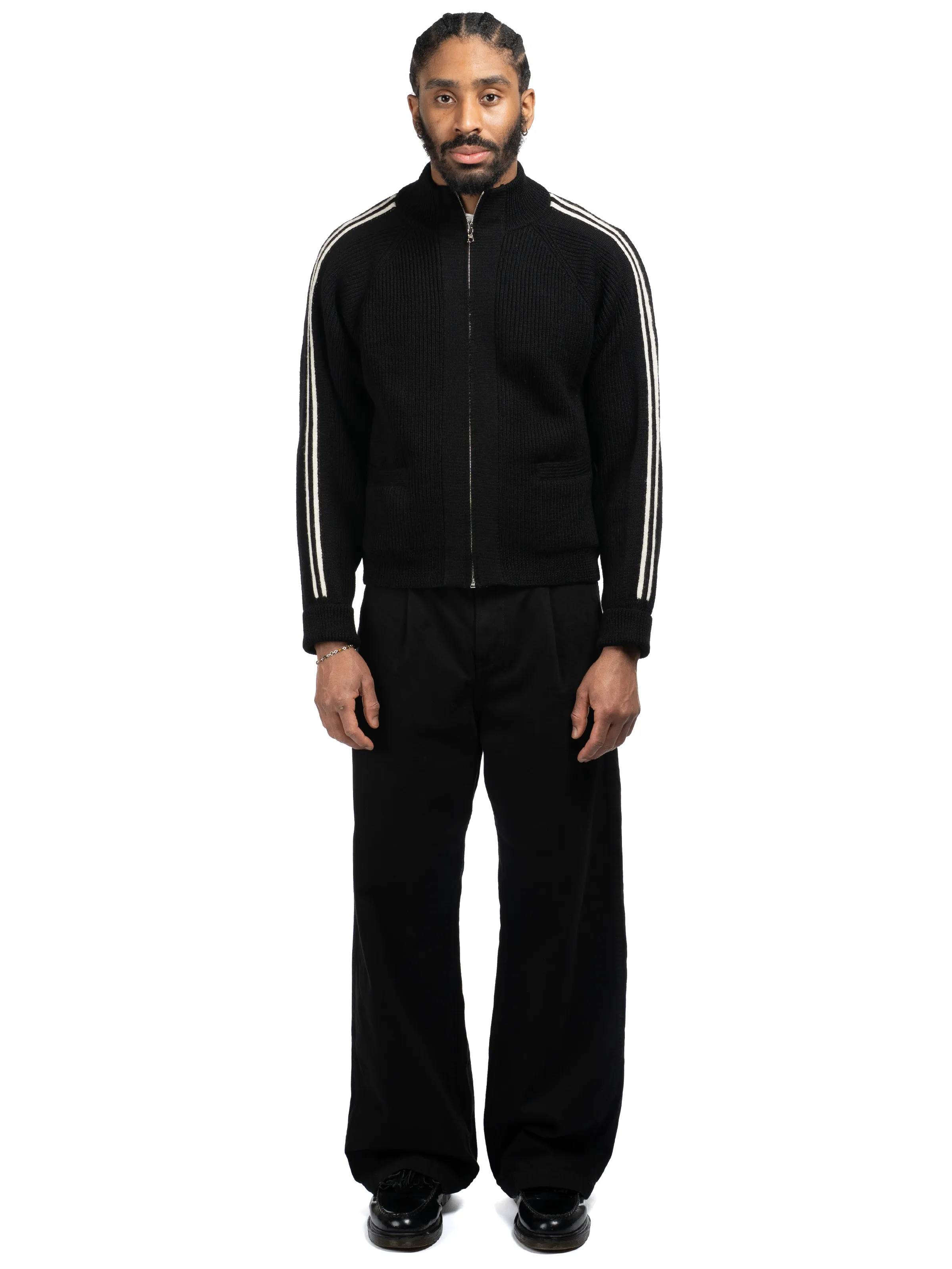 Alexandra Knit Zip Sweater - Black sold by Bare Knuckles