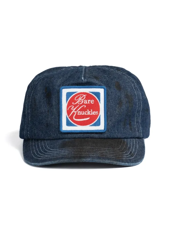 Script Oiled Denim Logo Hat made by Bare Knuckles