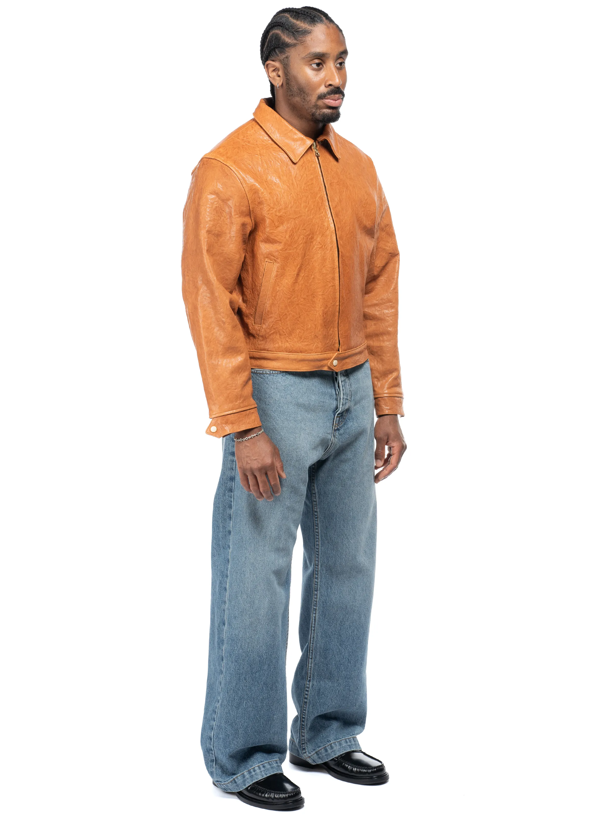 Freddy Leather Blouson - Rust Lambskin sold by Bare Knuckles product image thumbnail 3