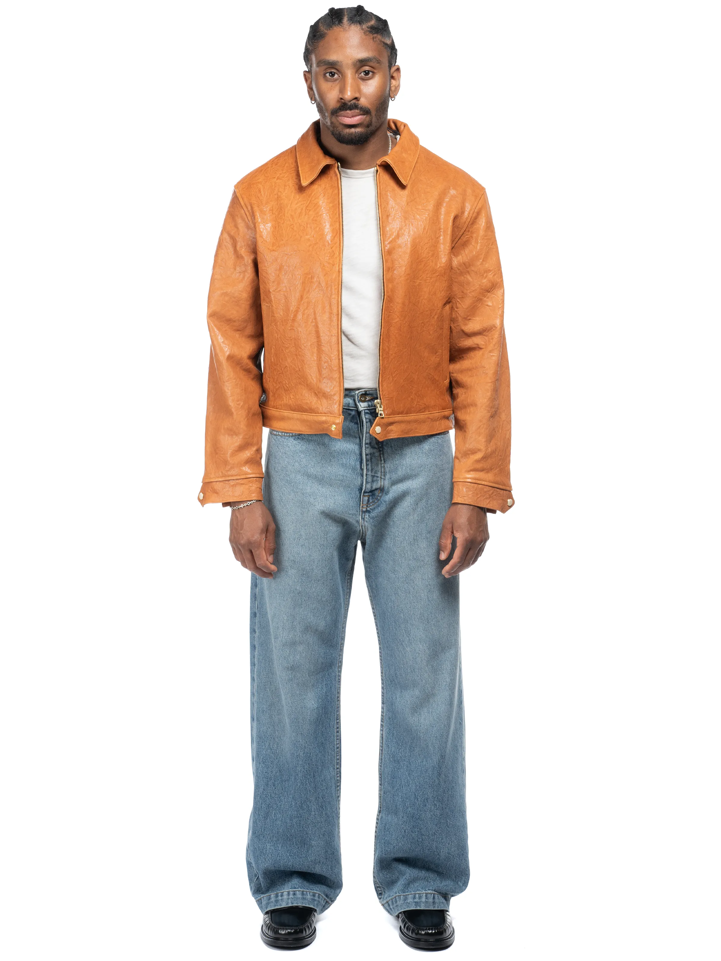 Freddy Leather Blouson - Rust Lambskin sold by Bare Knuckles product image thumbnail 5