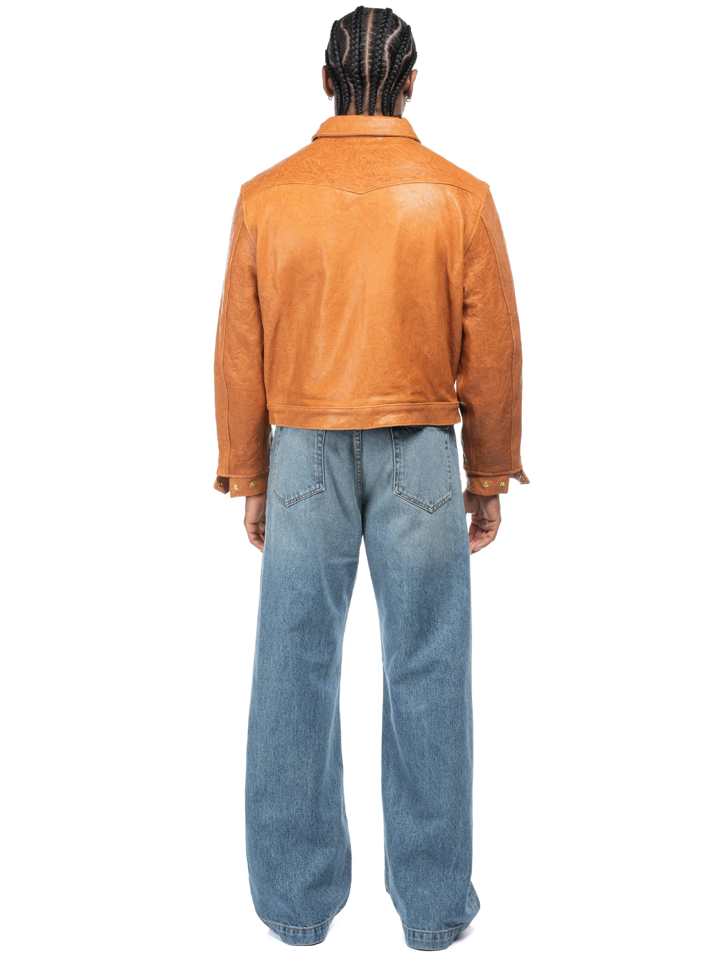 Freddy Leather Blouson - Rust Lambskin sold by Bare Knuckles product image thumbnail 4