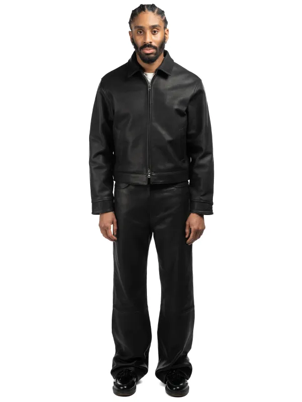Freddy Leather Blouson - Black Cowhide sold by Bare Knuckles