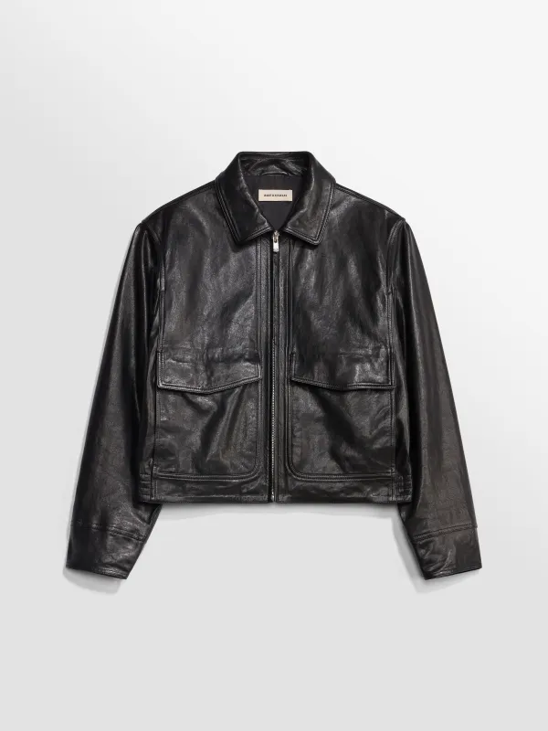 Leather Cruiser Jacket made by Bare Knuckles