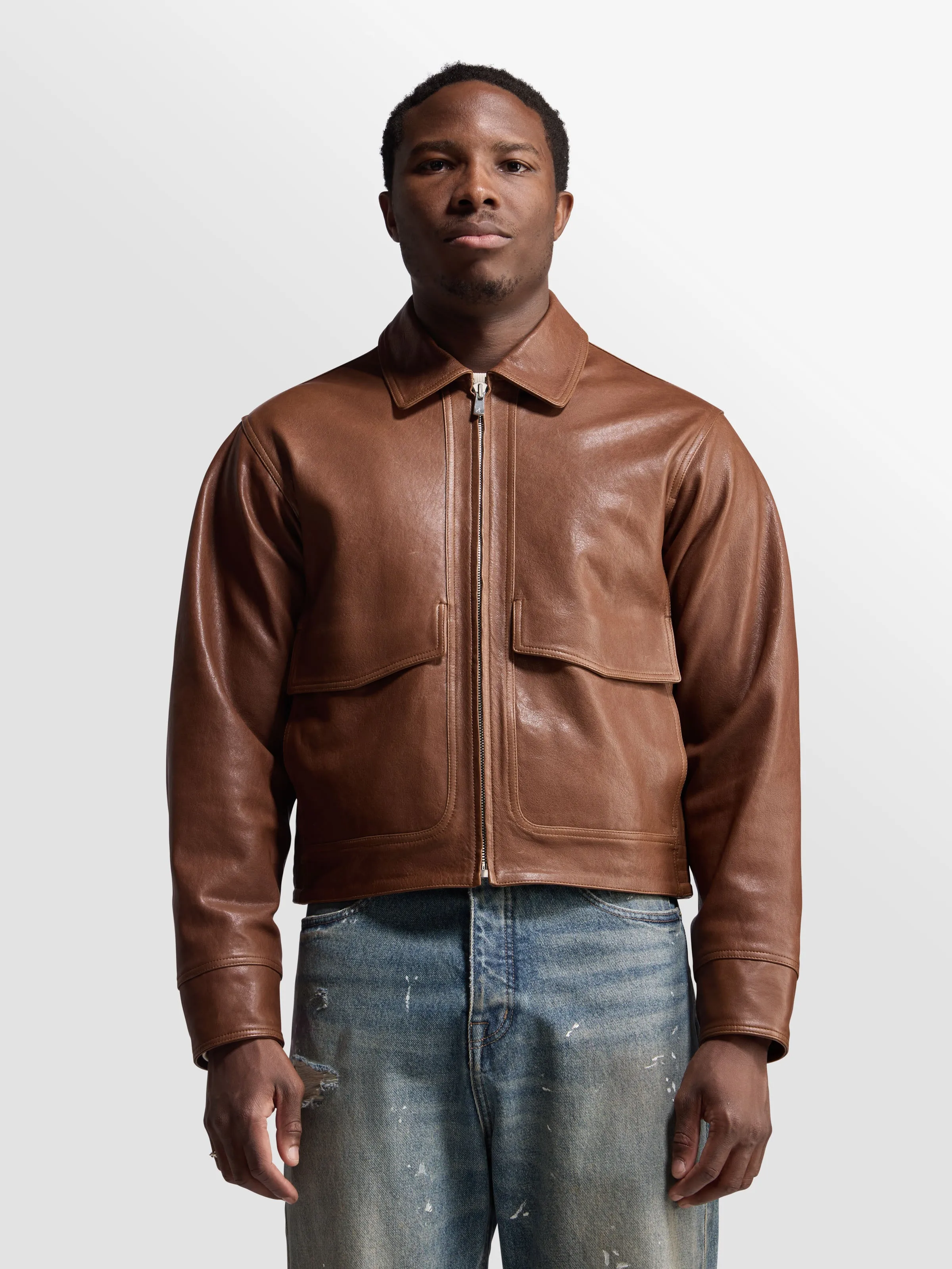 Leather Cruiser Jacket sold by Bare Knuckles product image thumbnail 3