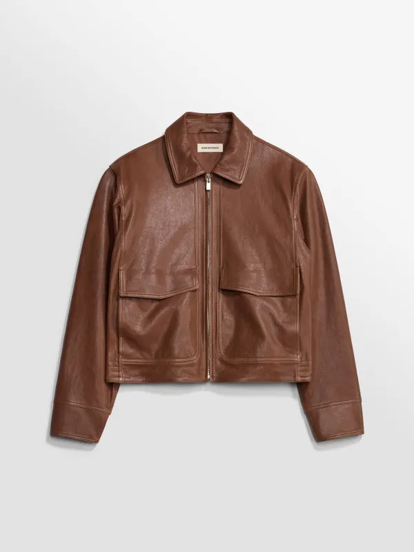 Leather Cruiser Jacket made by Bare Knuckles