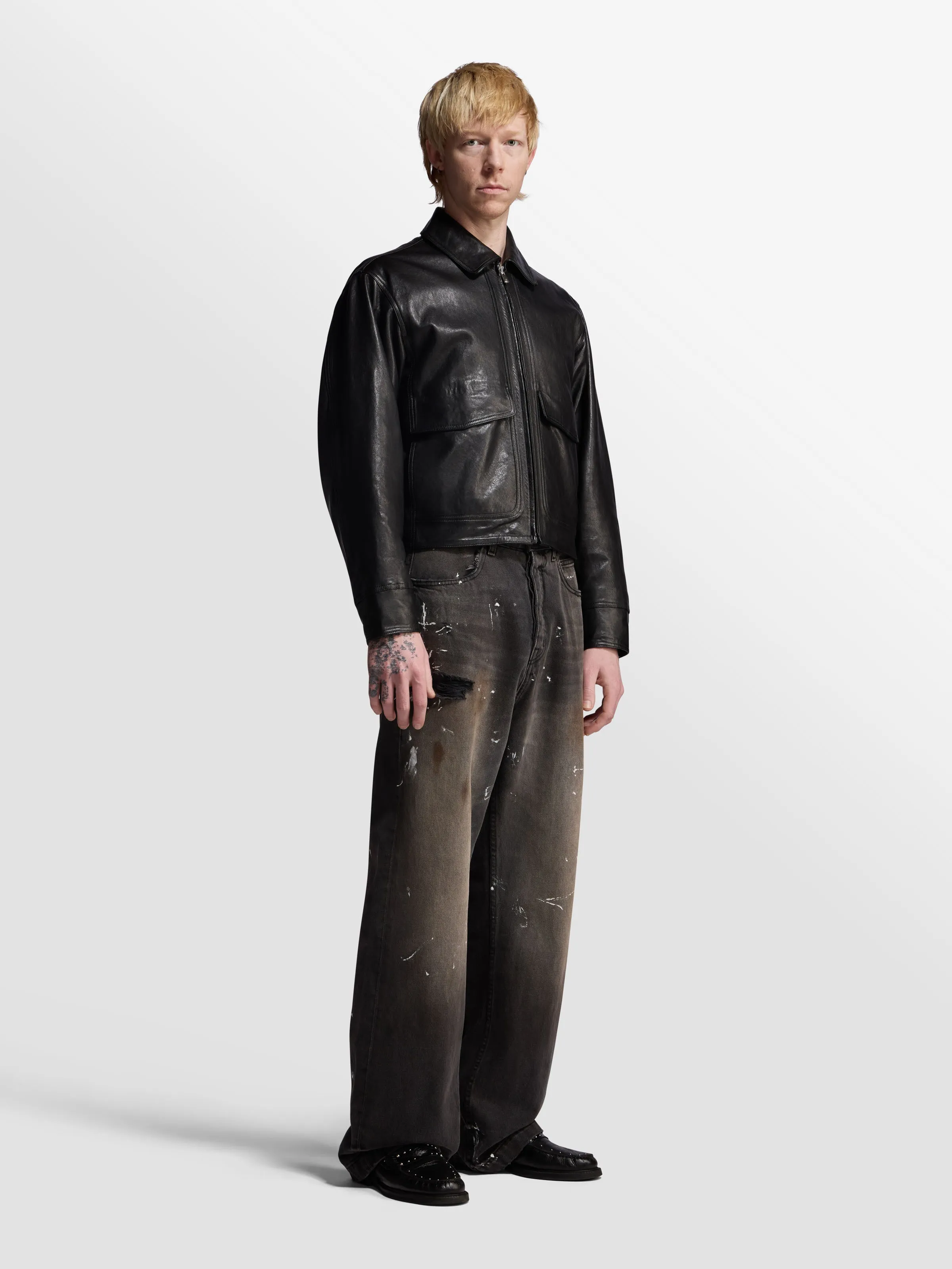 Leather Cruiser Jacket sold by Bare Knuckles product image thumbnail 2