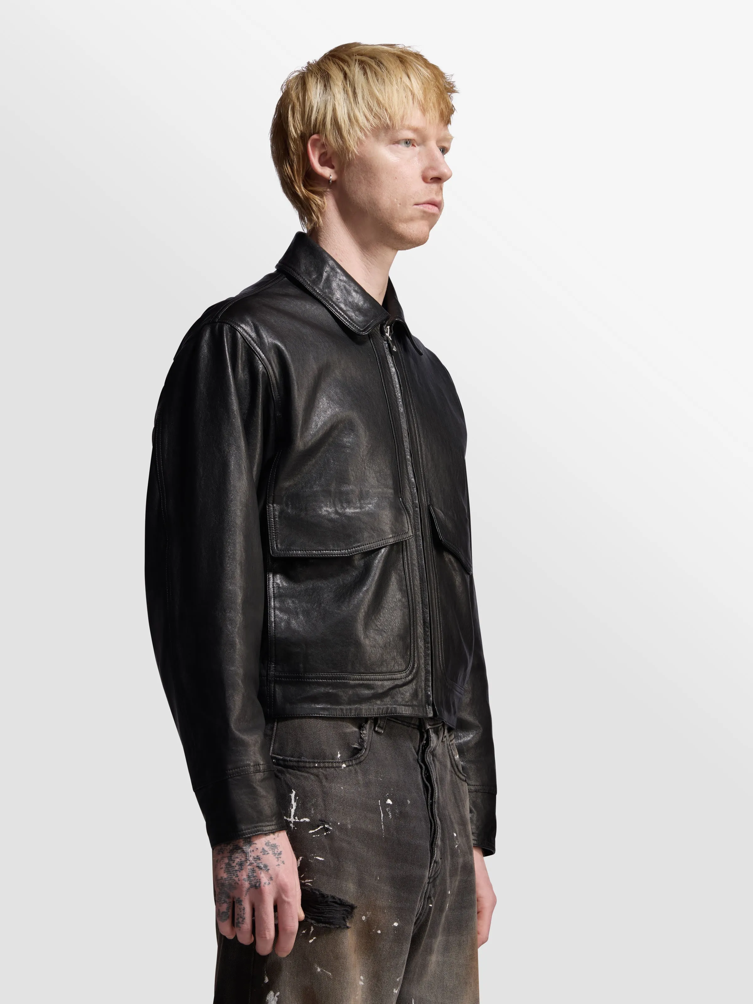 Leather Cruiser Jacket sold by Bare Knuckles product image thumbnail 4