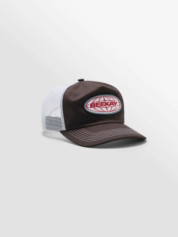 World Mesh Trucker Hat made by Bare Knuckles