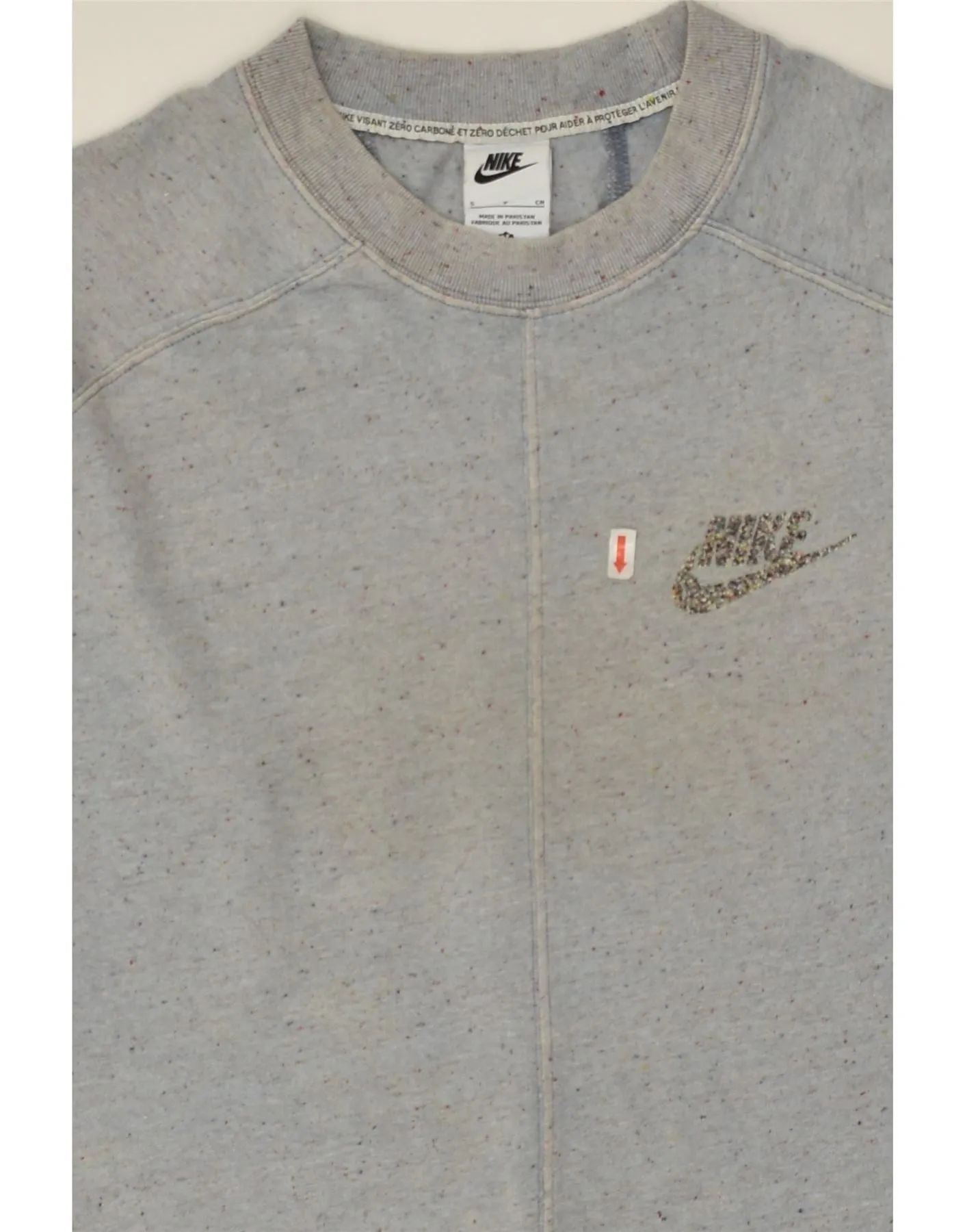 NIKE Mens T-Shirt Top Small Grey Flecked Cotton sold by Messina Hembry product image thumbnail 2