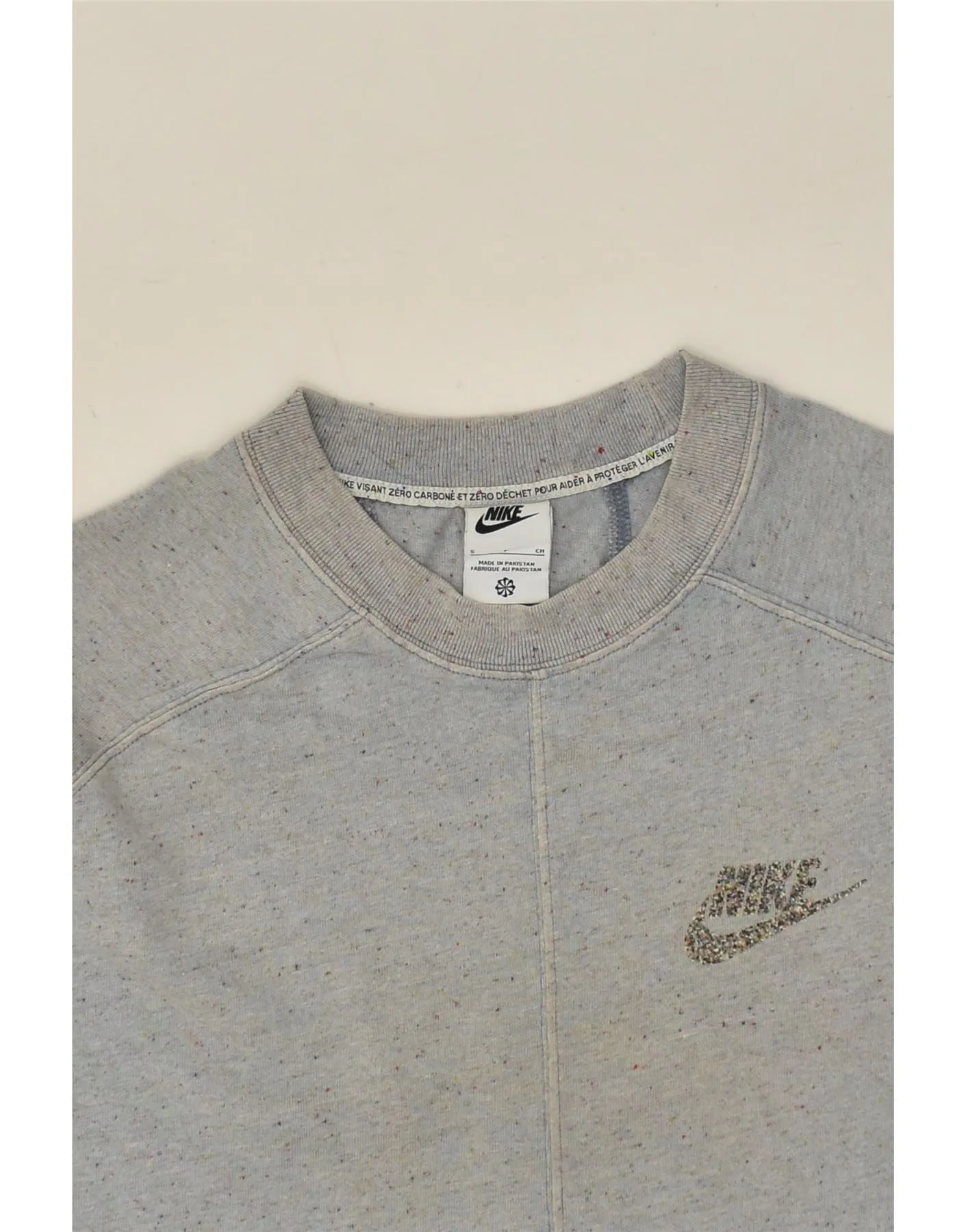 NIKE Mens T-Shirt Top Small Grey Flecked Cotton sold by Messina Hembry product image thumbnail 3